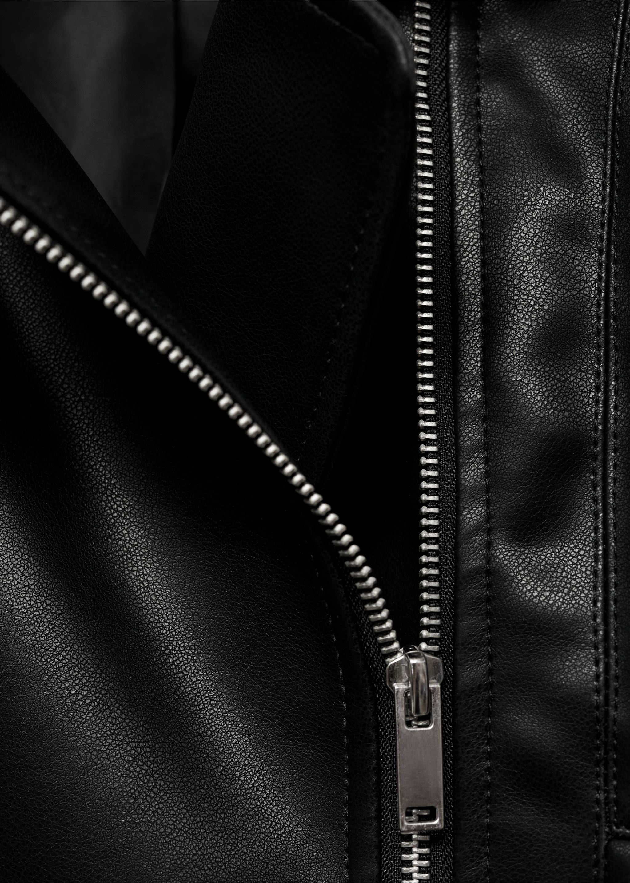 Veste biker en similicuir - Détail de l'article 0, Noir. Ref: 17045151-00.