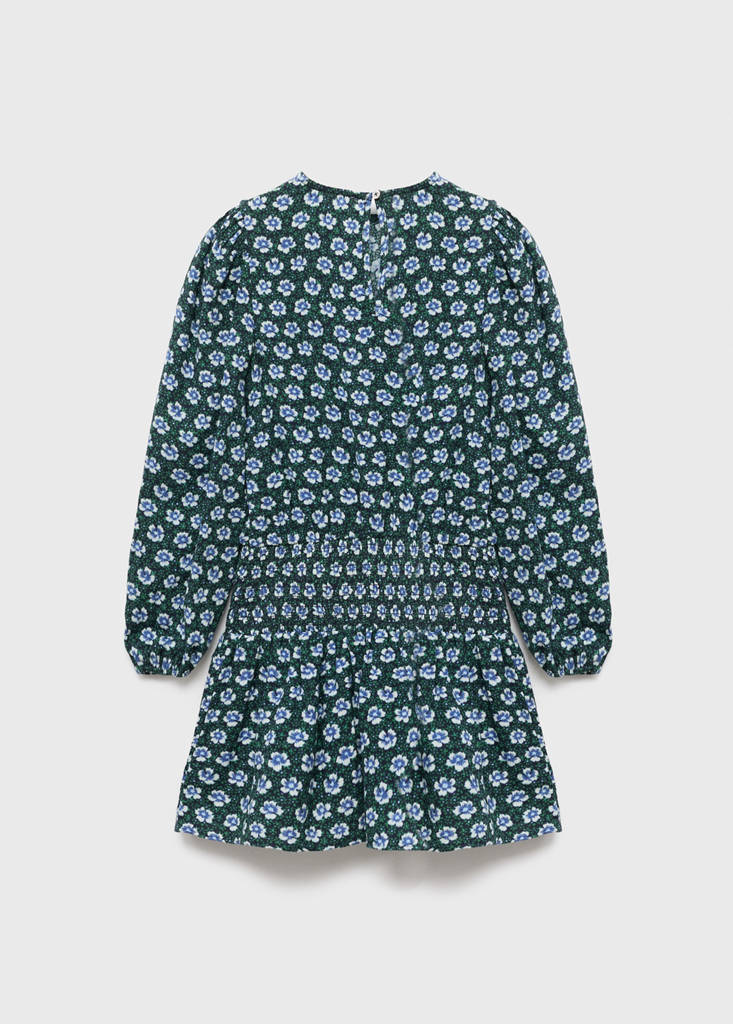 Ruched floral dress — Green
