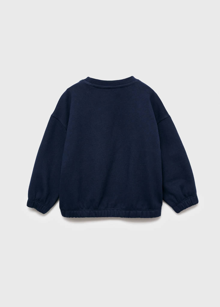 Printed embossed sweatshirt — Navy