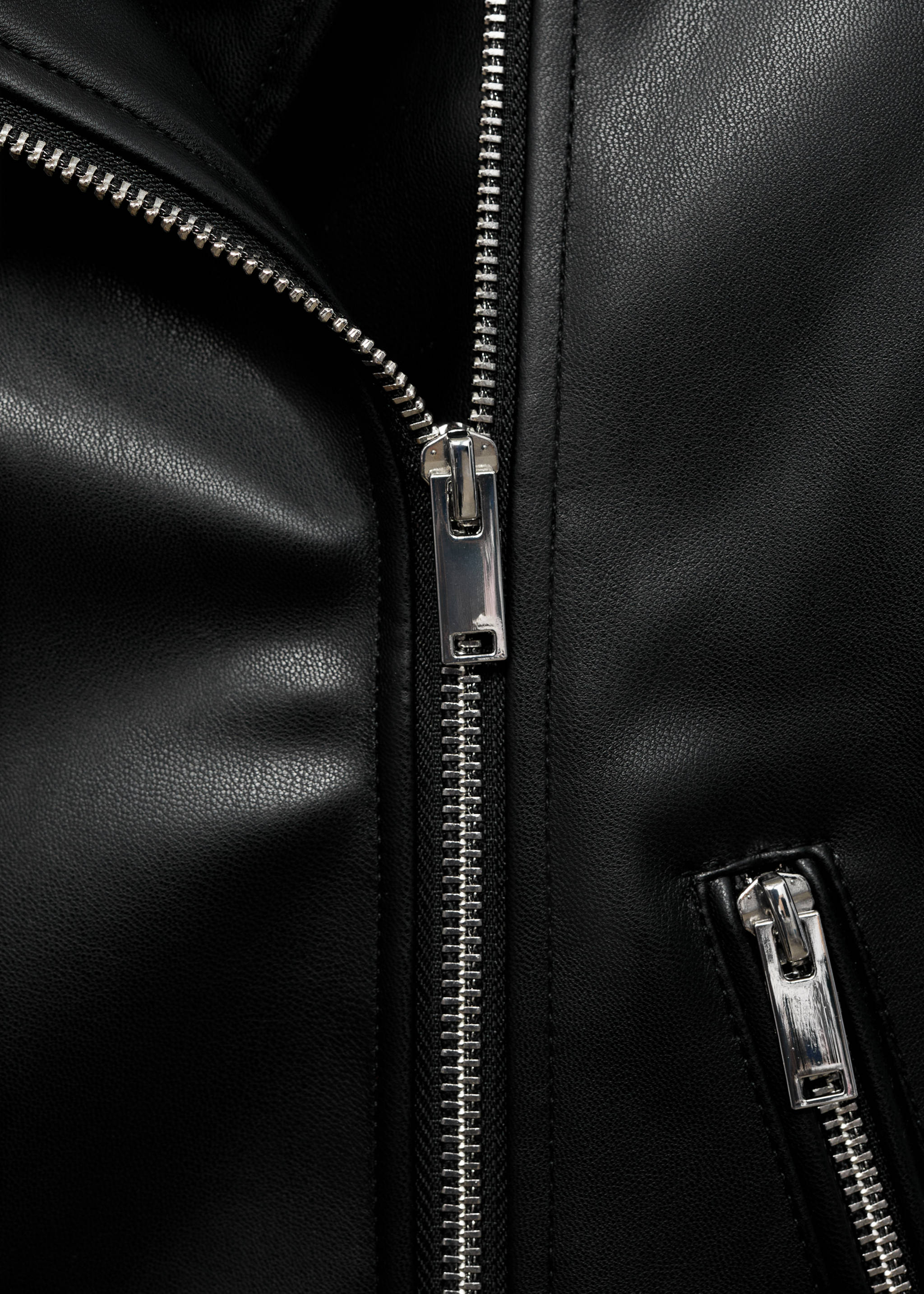 Leather-effect biker jacket - Details of the article 8