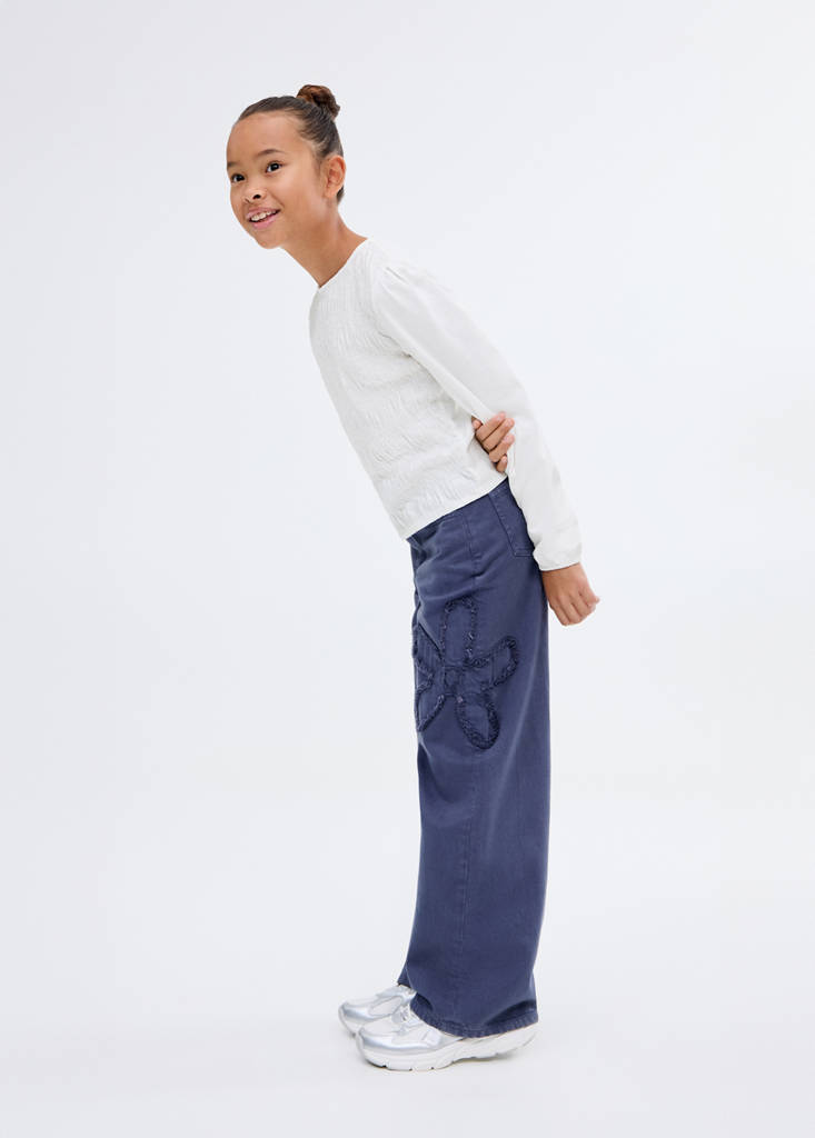 Long-sleeved t-shirt with ruffles — Off White