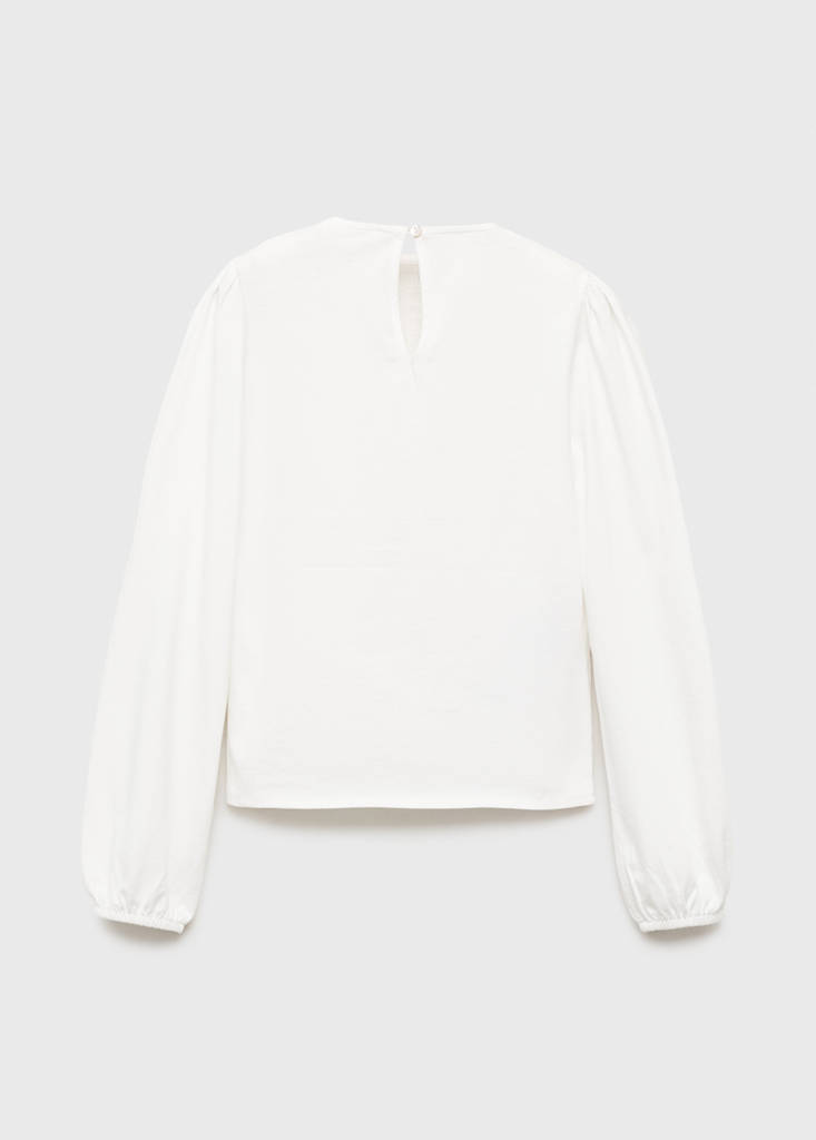 Long-sleeved t-shirt with ruffles — Off White
