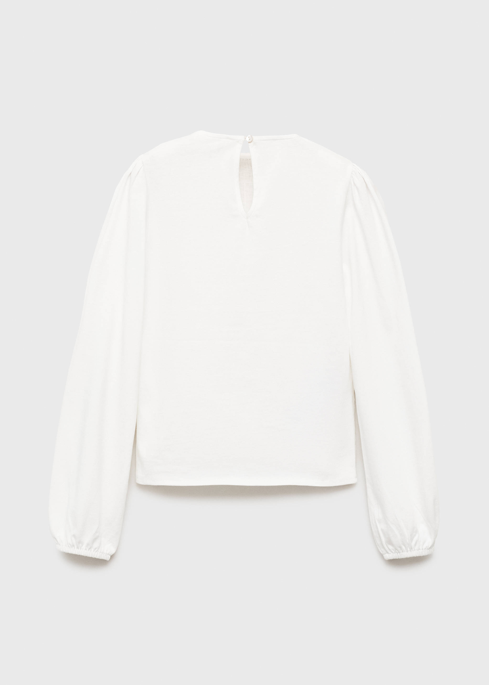 Long-sleeved t-shirt with ruffles - Reverse of the article