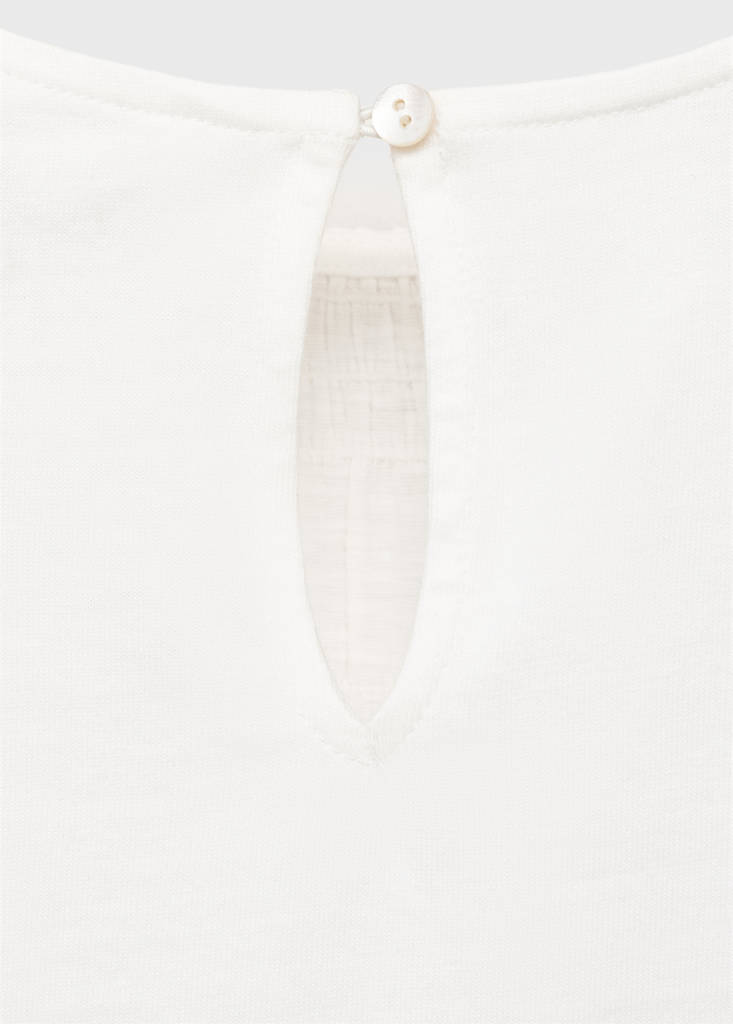Long-sleeved t-shirt with ruffles — Off White
