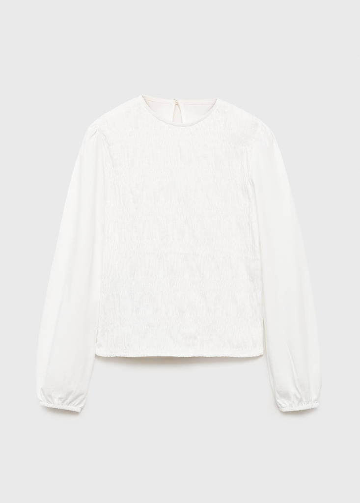 Long-sleeved t-shirt with ruffles — Off White
