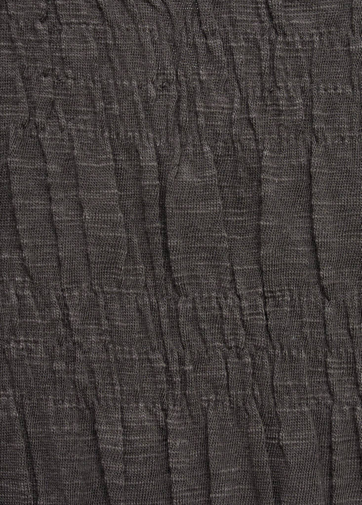 Long-sleeved t-shirt with ruffles — Charcoal