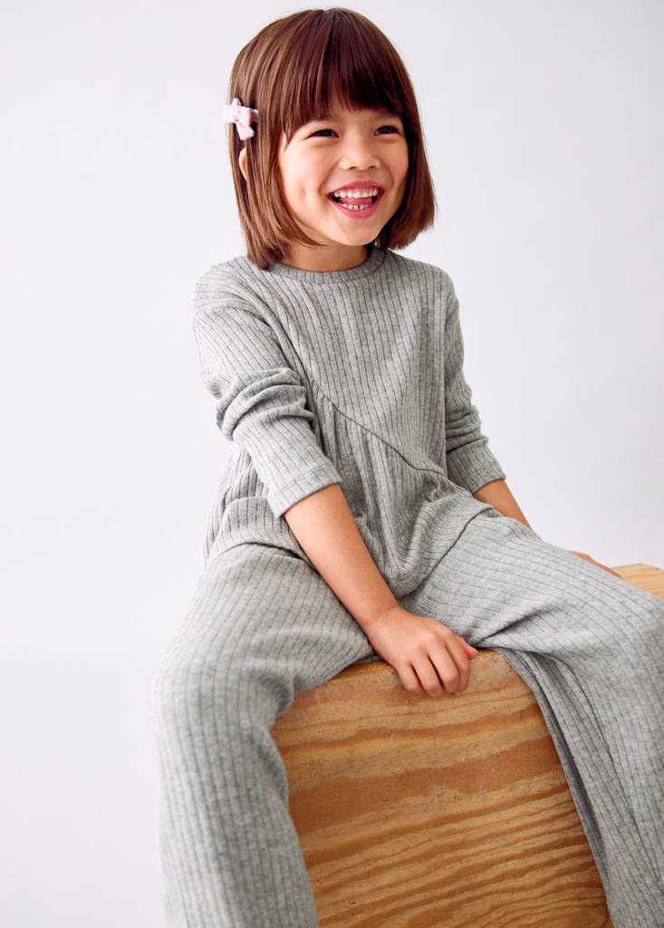 Ribbed trousers — Medium Heather Grey