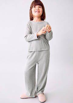 Ribbed trousers — Medium Heather Grey 1