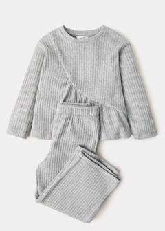 Ribbed trousers — Medium Heather Grey 6