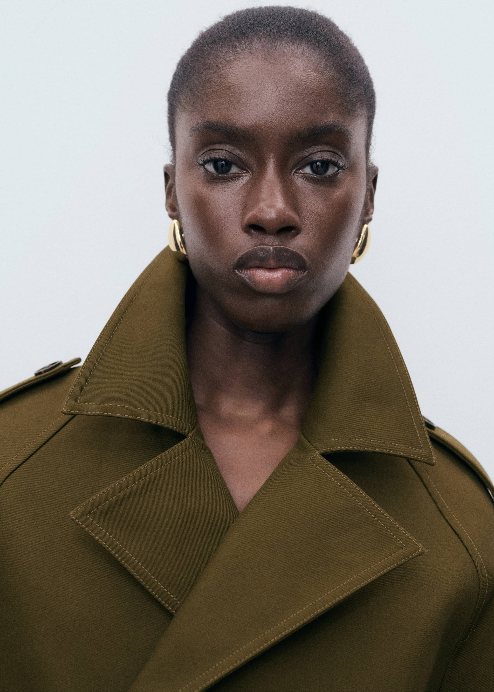 短款超大版型双排扣风衣 - null, 卡其. Ref: 17045161-00.