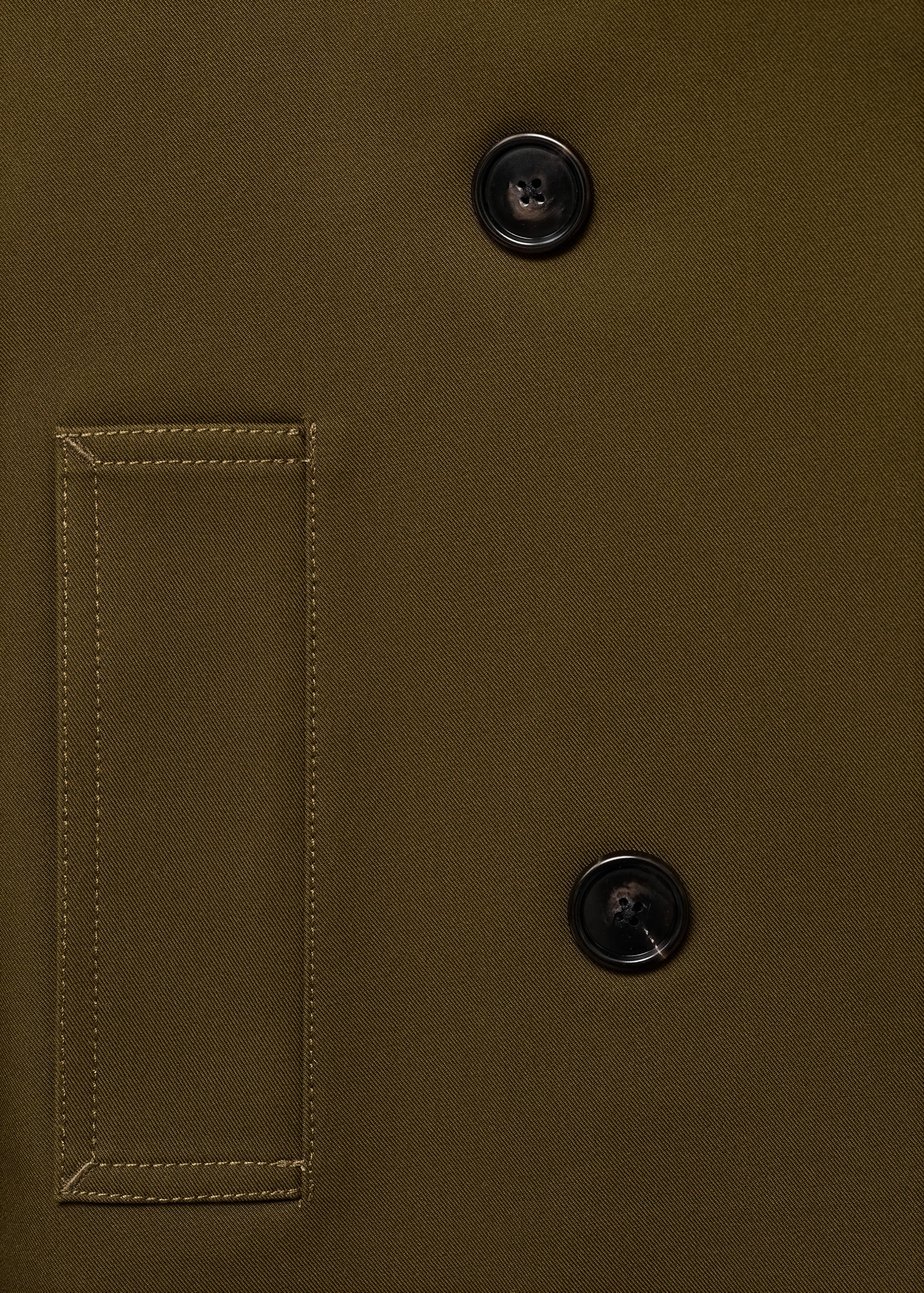 短款超大版型双排扣风衣 - null