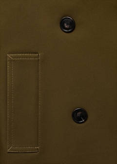 Oversized short double-breasted trench coat — Khaki 8