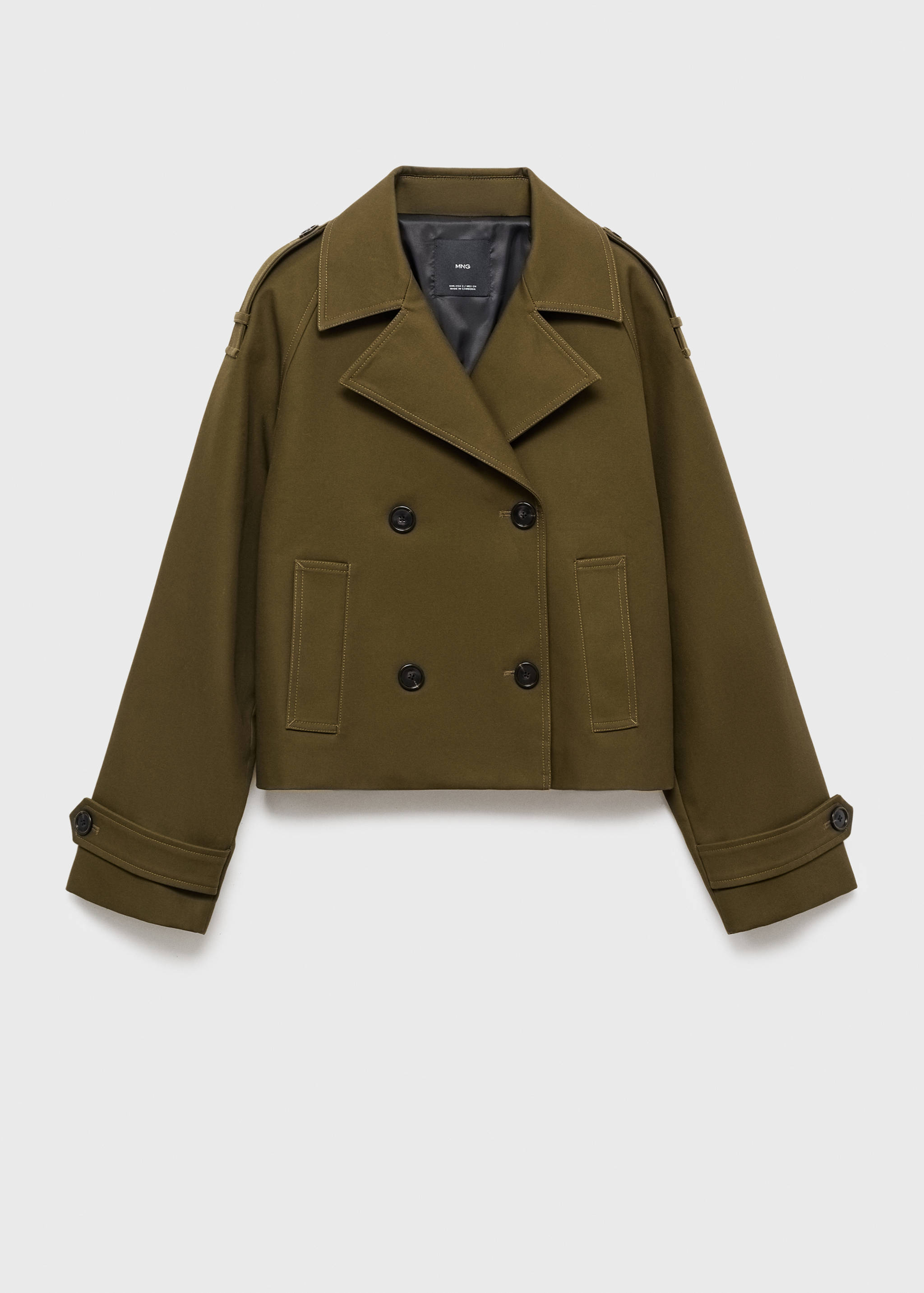 Trench corto oversize doble botonadura - Artículo sin modelo