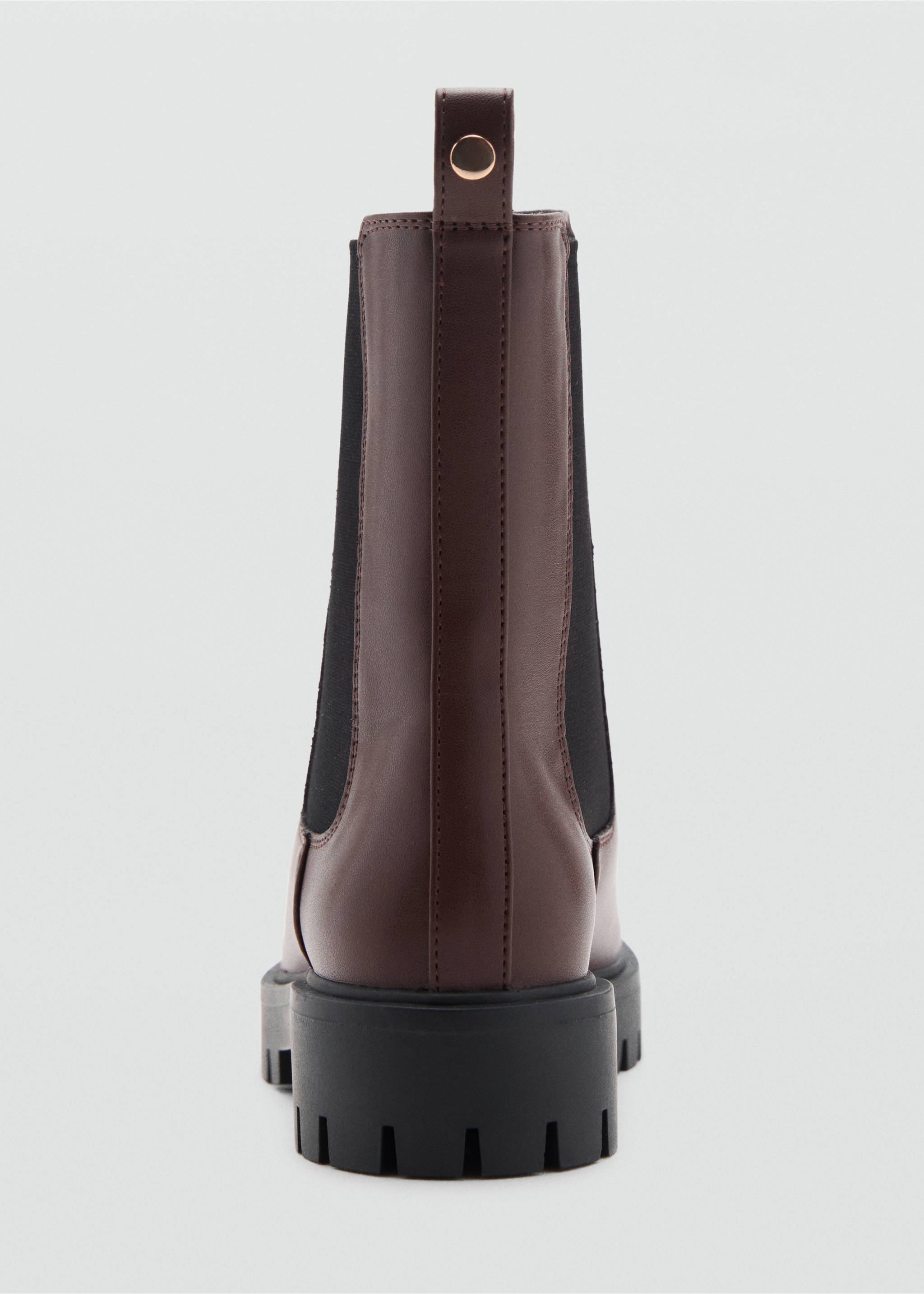Elastic panels ankle boot - Details of the article 2, Chocolate. Ref: 17045163-00.