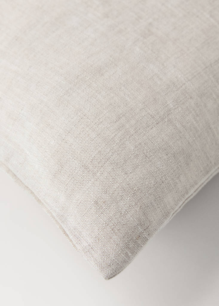 Washed linen duvet cover for cot — Beige