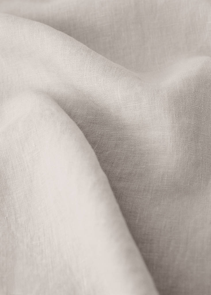 Washed linen duvet cover for cot — Medium Brown