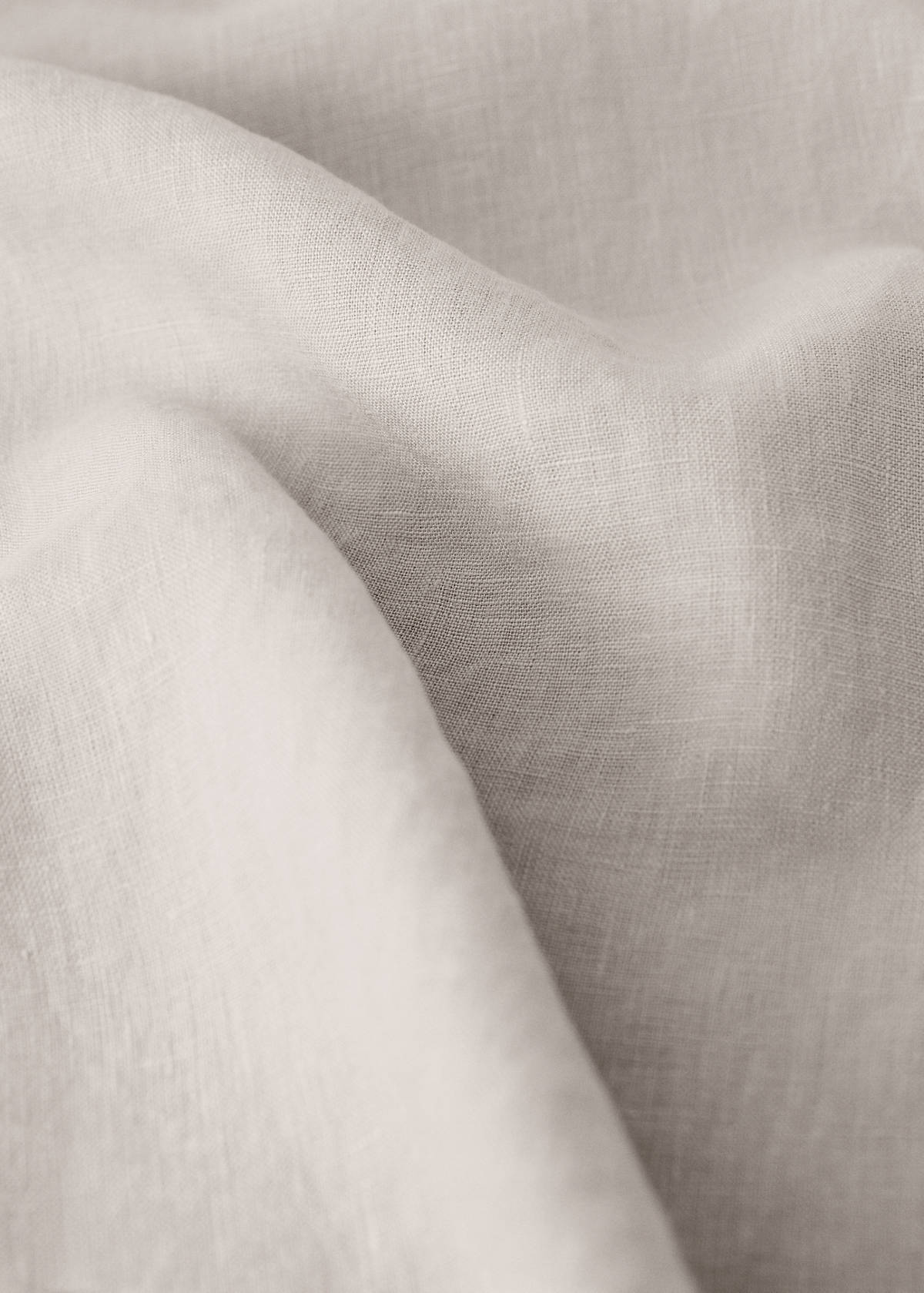 Washed linen duvet cover for cot — Medium Brown