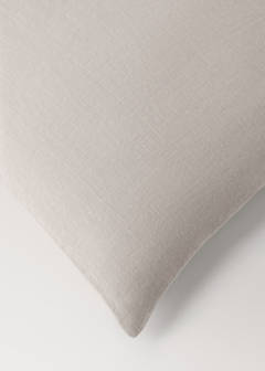 Washed linen duvet cover for cot — Medium Brown 4