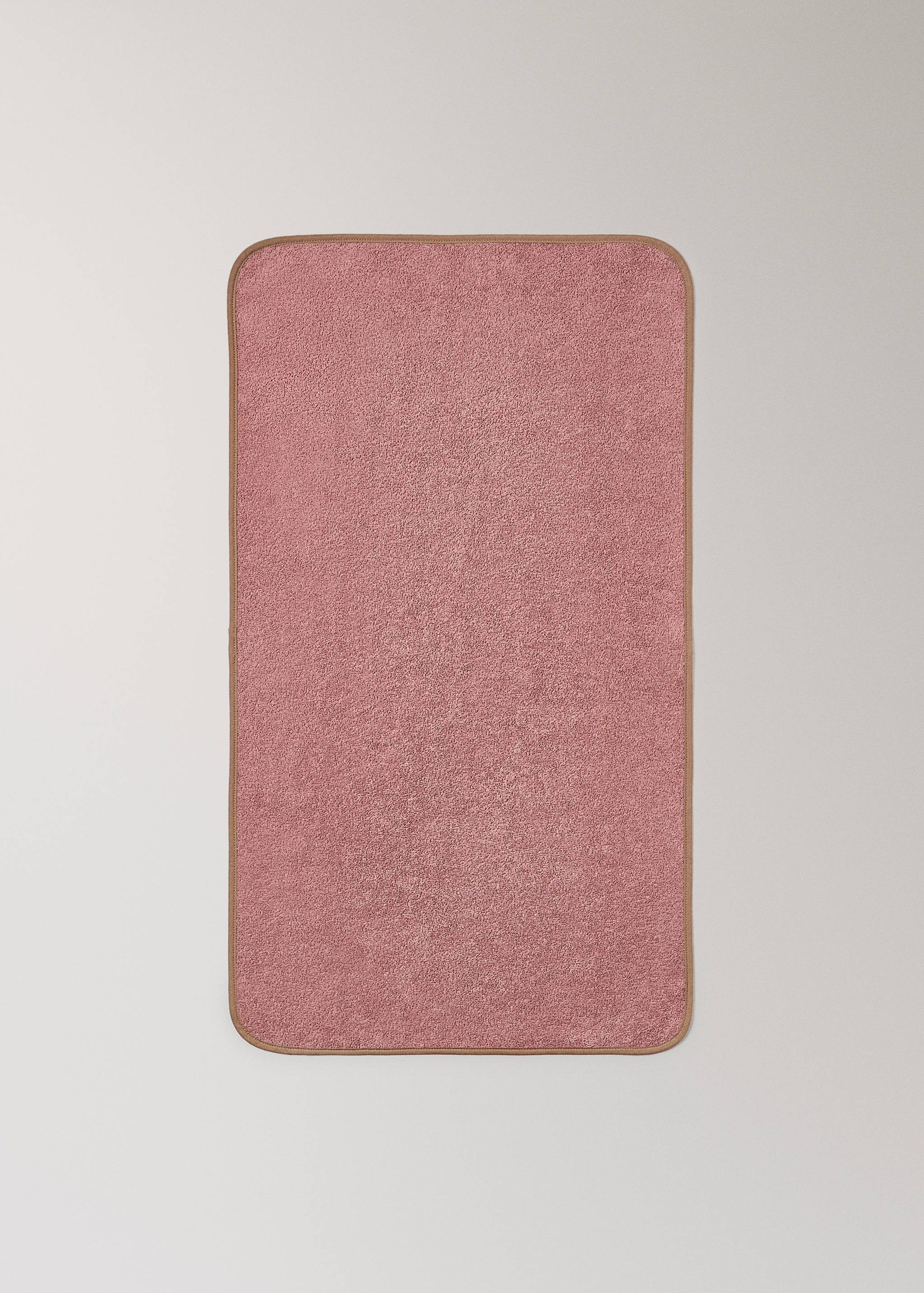 Cotton washbasin towel with contrasting trim - Details of the article 4