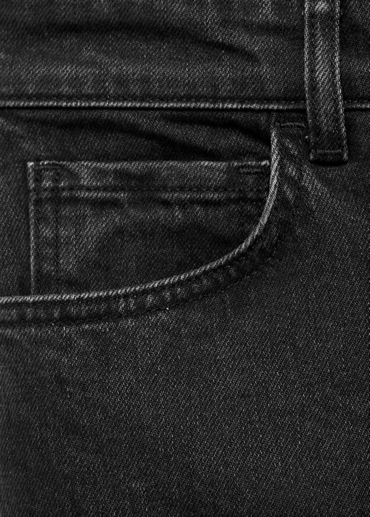 Mid-rise slim-fit jeans — Black denim