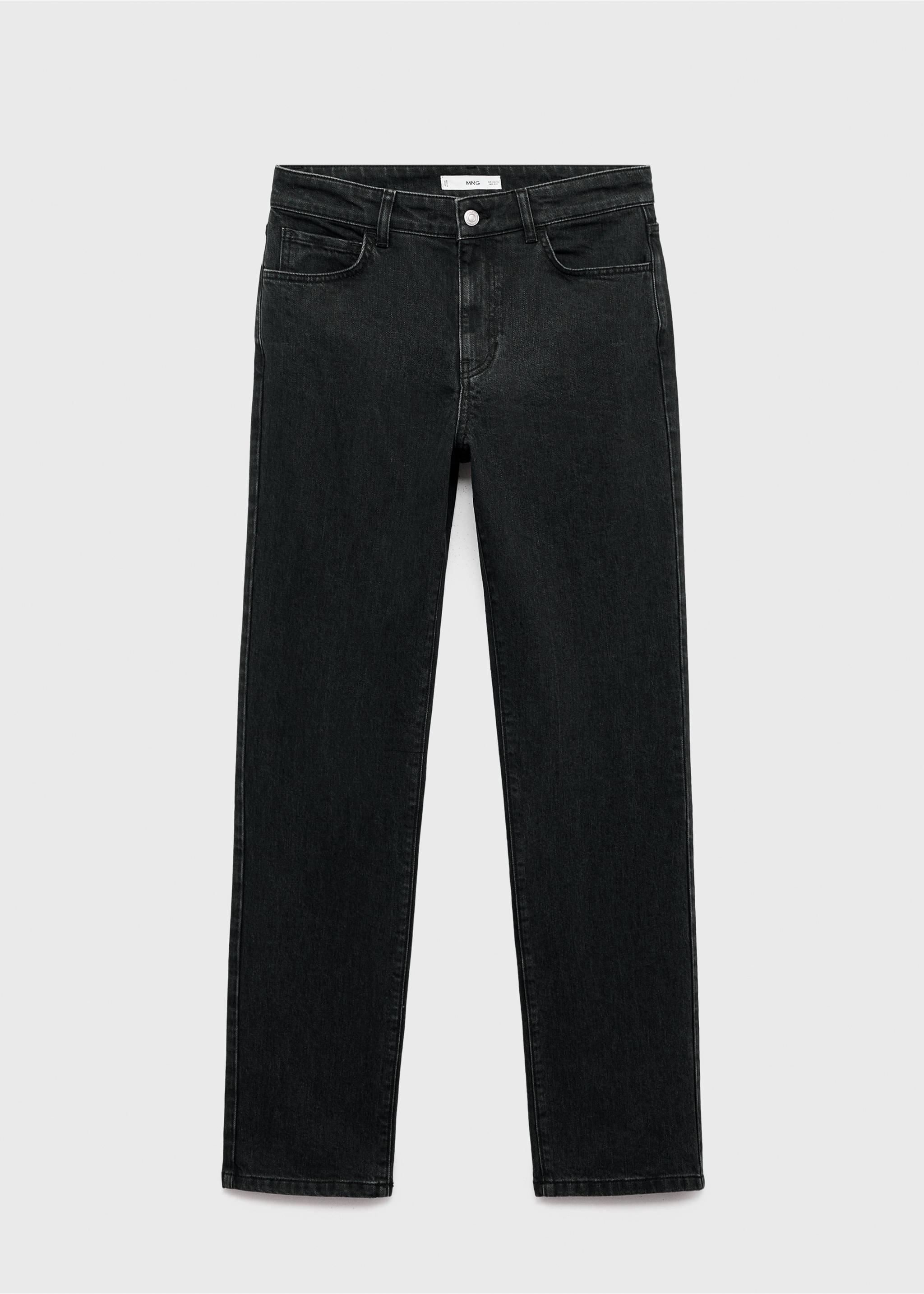 Slim-fit high-waist jeans - Article without model, Black denim. Ref: 17045171-00.
