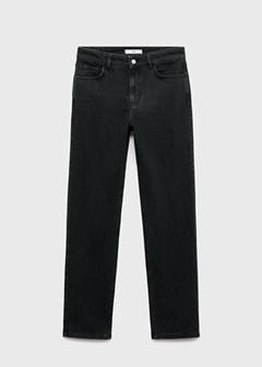 Slim-fit high-waist jeans — Black denim 10