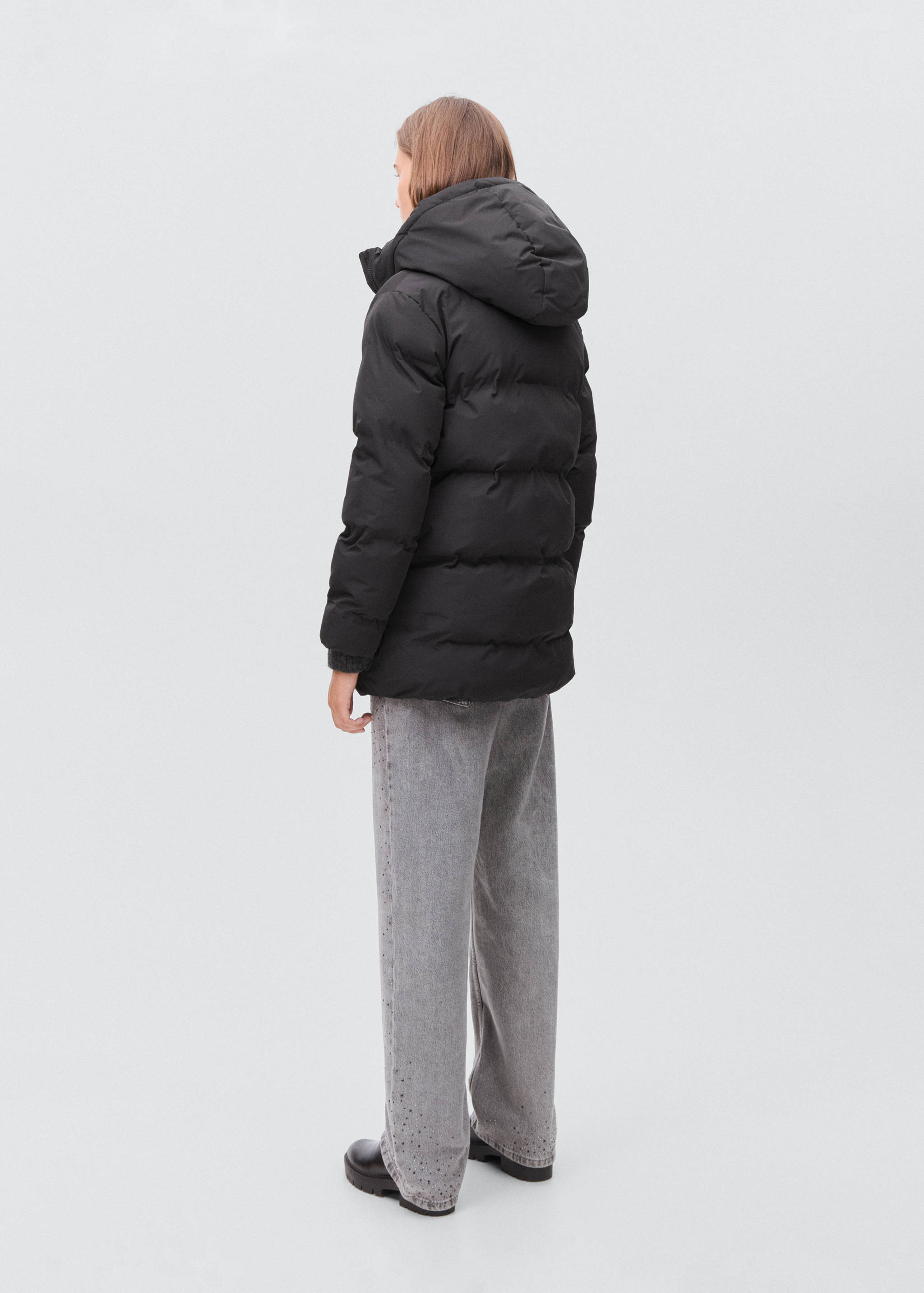 Quilted long coat - Reverse of the article