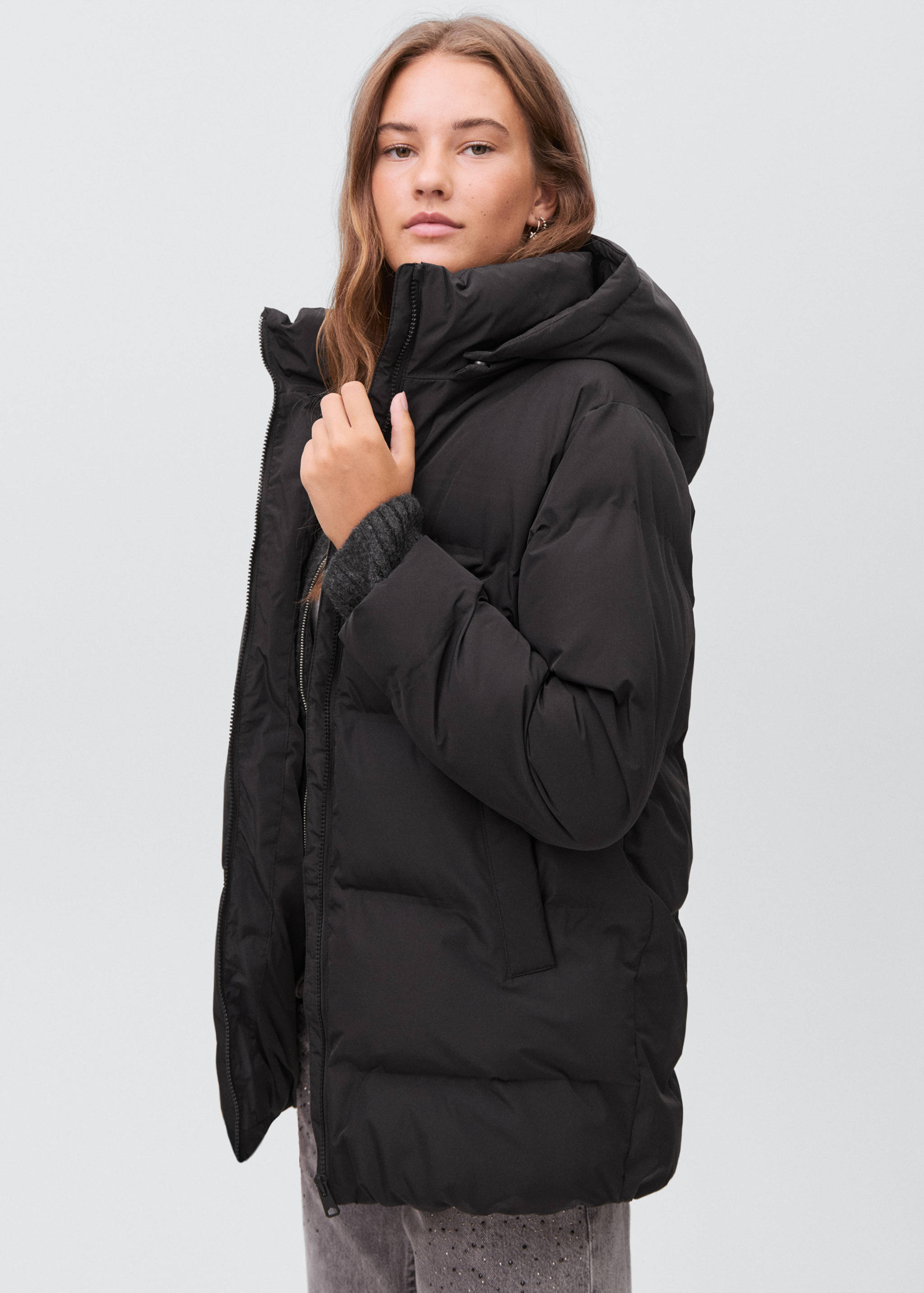 Quilted long coat - Details of the article 2