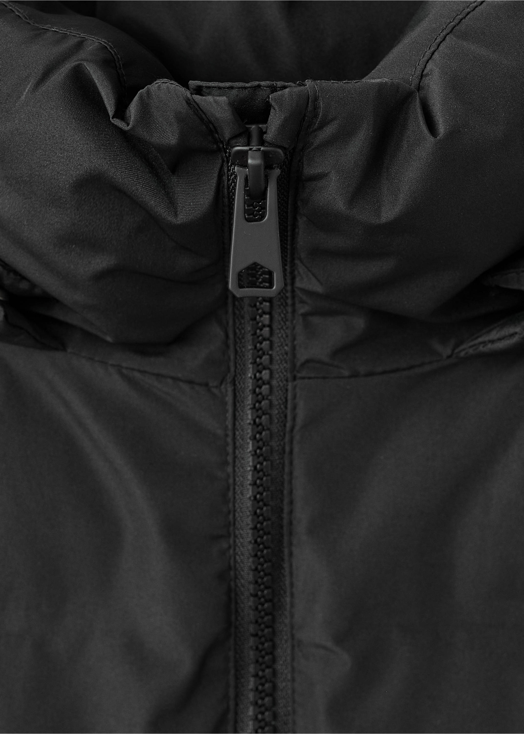 Quilted long coat - Details of the article 0, Black. Ref: 17045786-00.