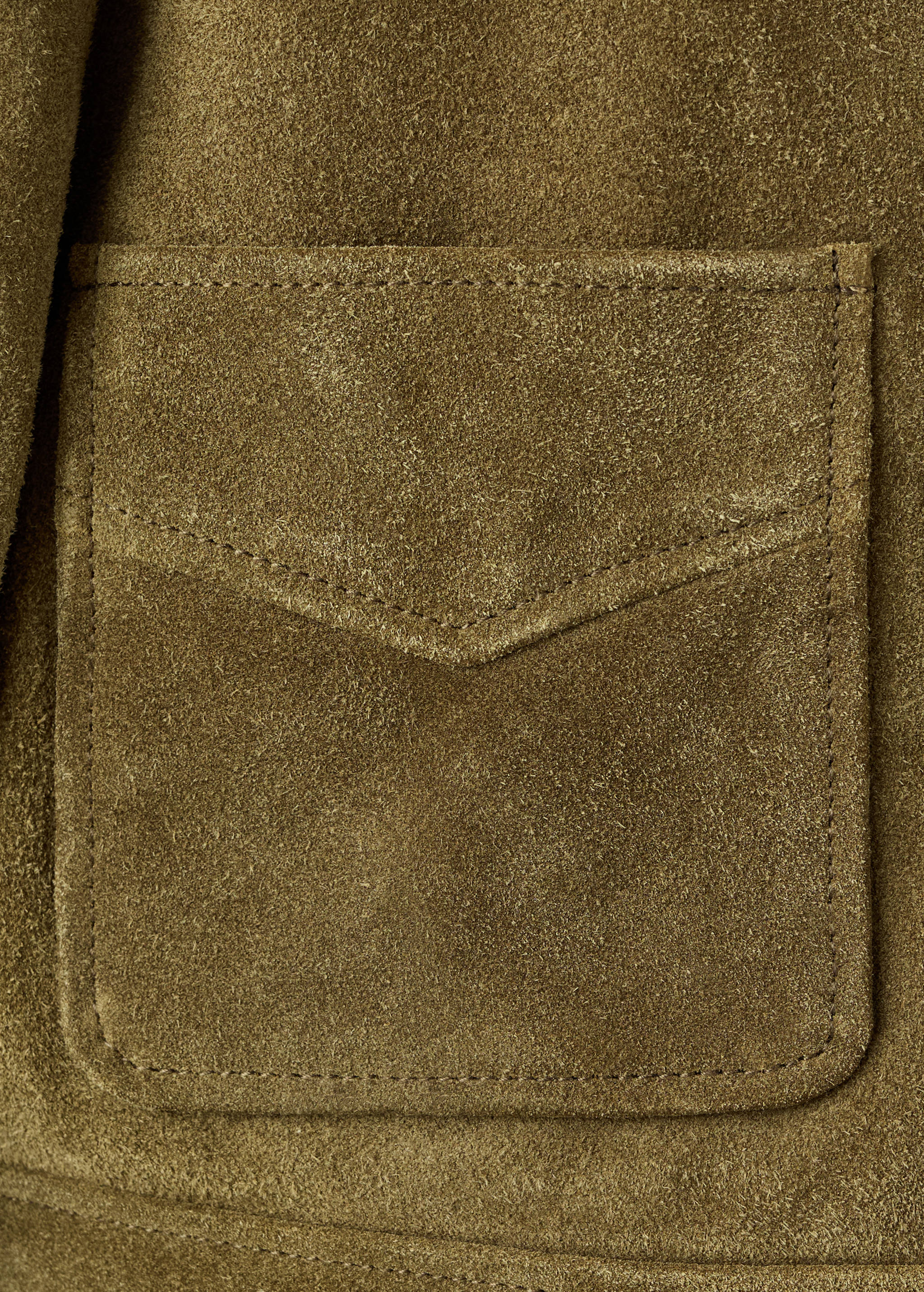 Suede leather jacket with buttons - Details of the article 0