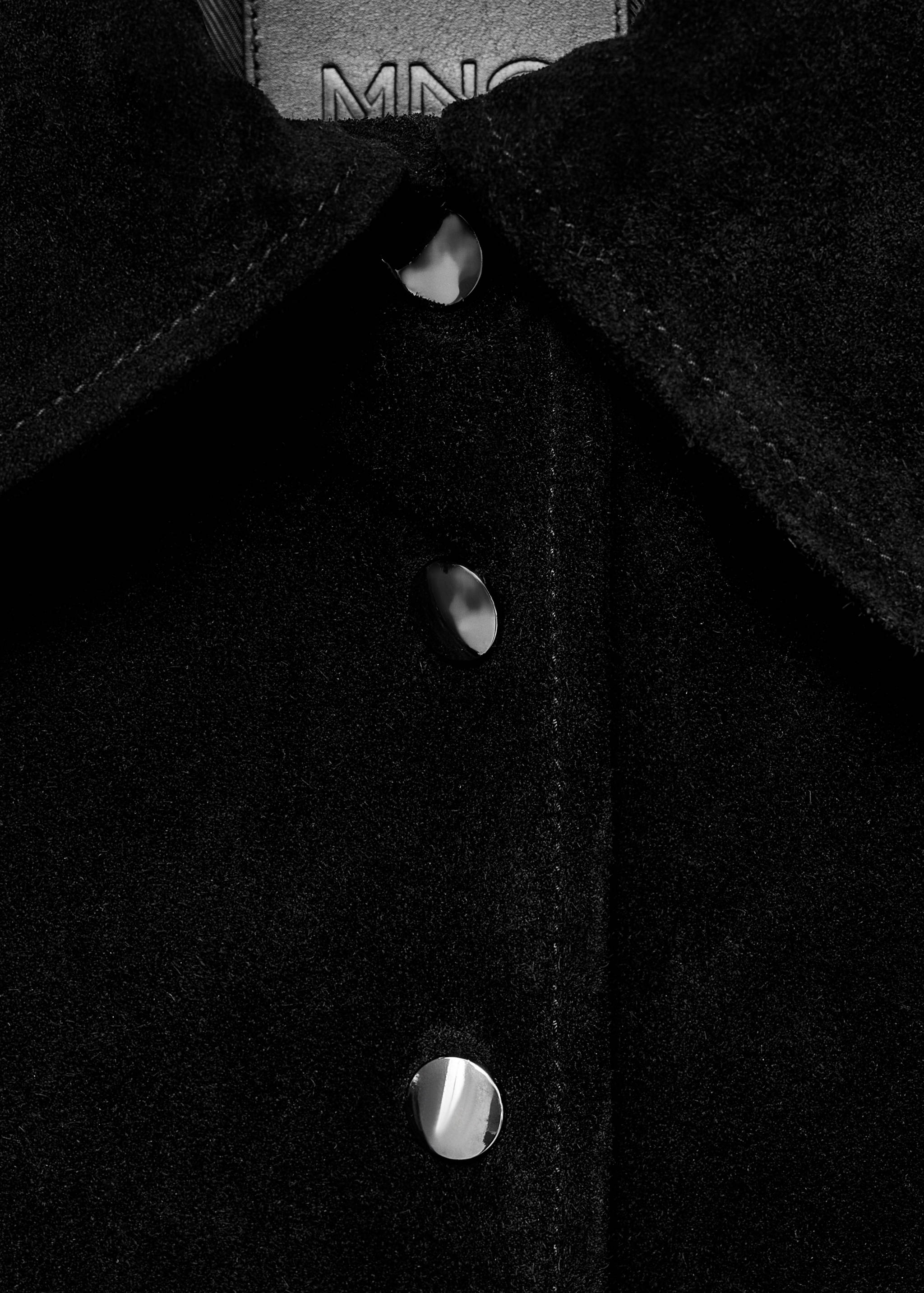 Suede leather jacket with buttons - Details of the article 8