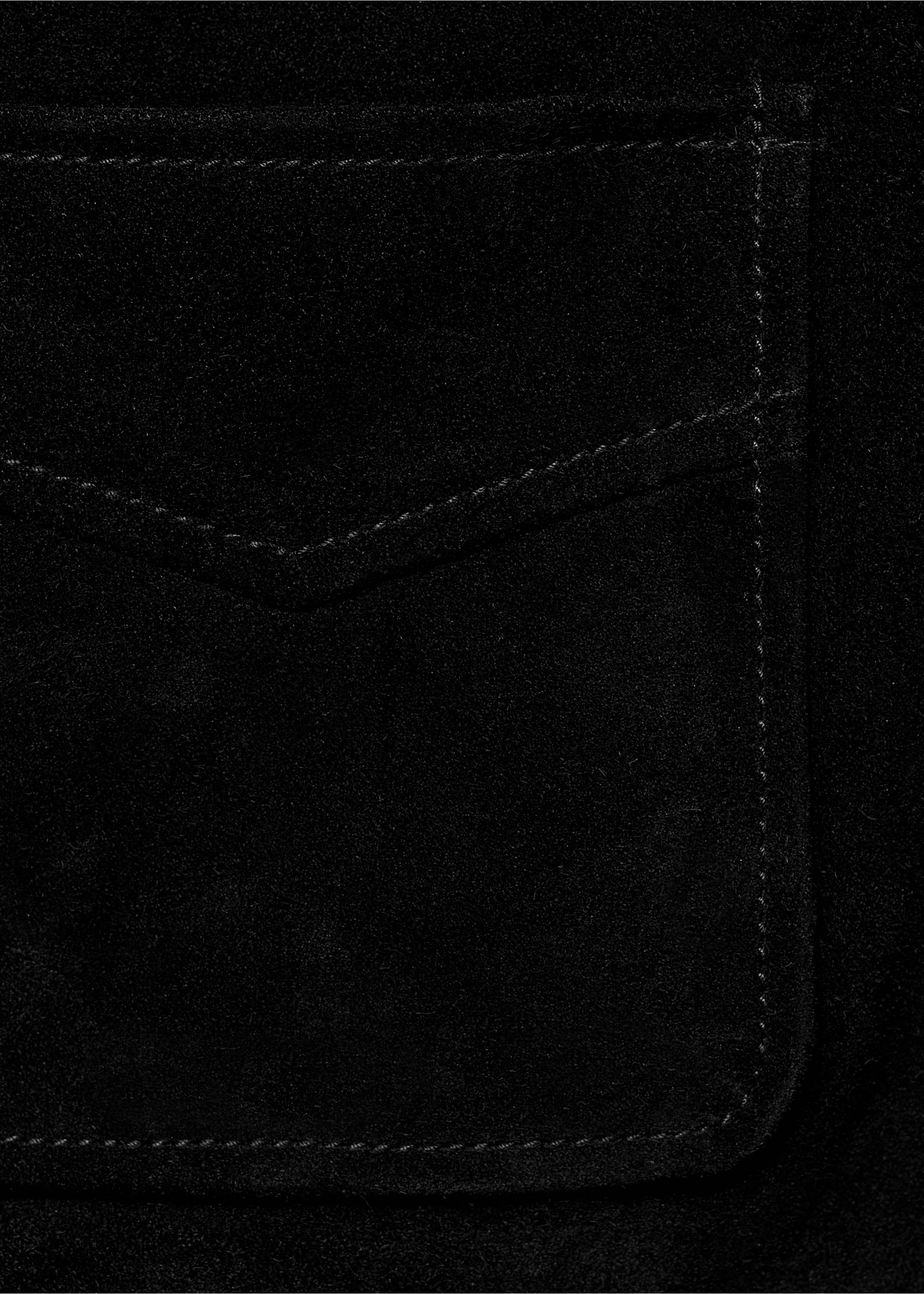 Chaqueta piel serraje botones - Detalle del artículo 0, Negro. Ref: 17045788-00.