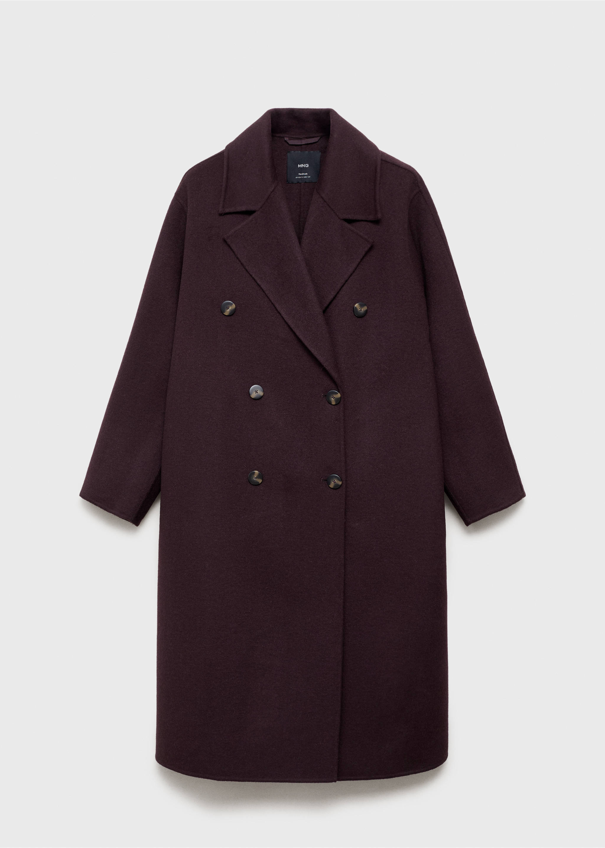 Handmade oversized wool coat - Article without model, Wine. Ref: 17045789-00.