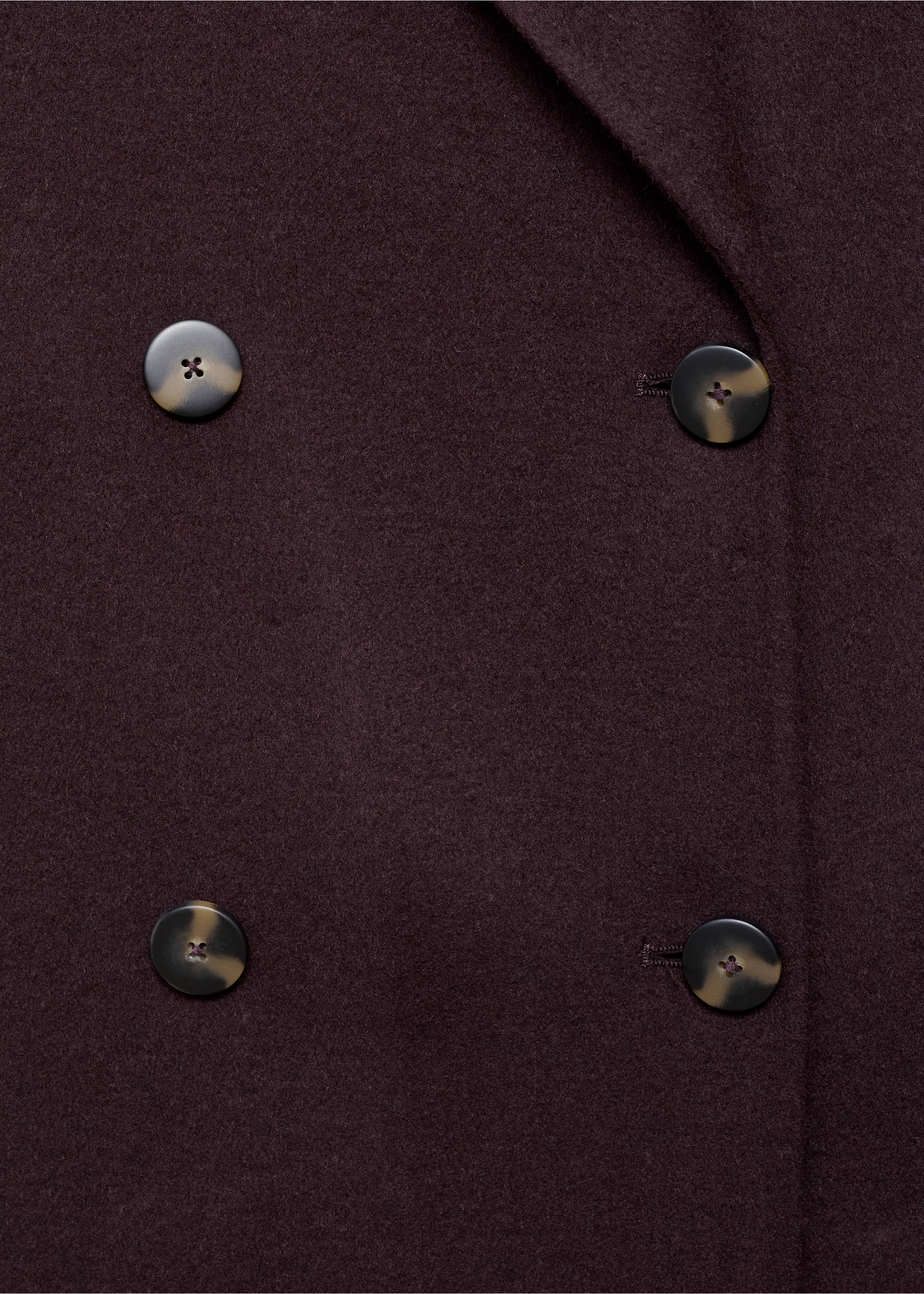 Handmade oversized wool coat - Details of the article 0, Wine. Ref: 17045789-00.