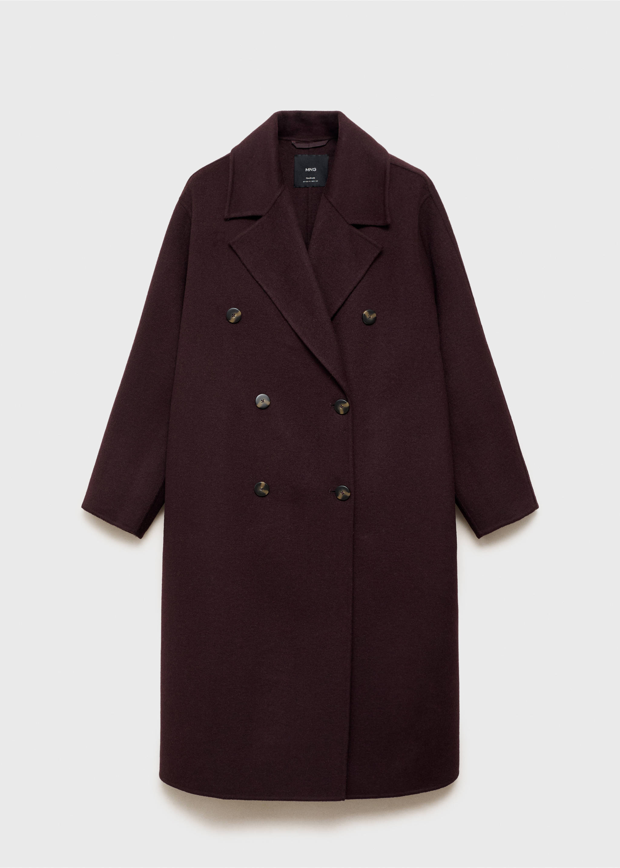 Manteau laine fait main oversize - Article sans modèle, Lie de vin. Ref: 17045789-00.
