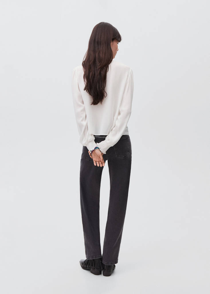 Ruched flowing blouse — Off White