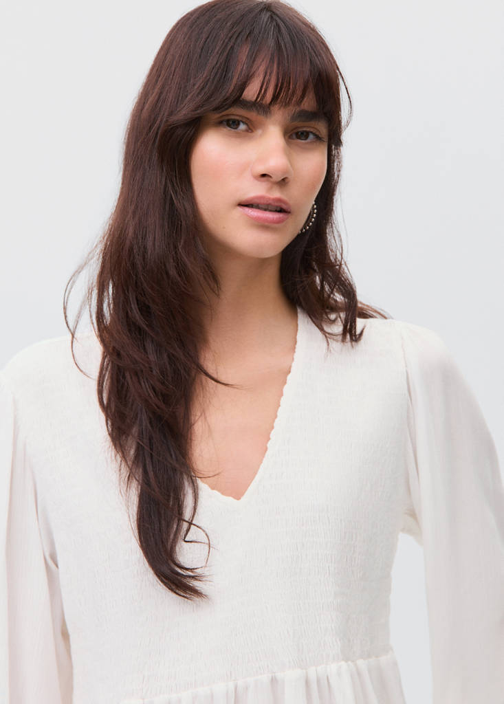 Ruched flowing blouse — Off White