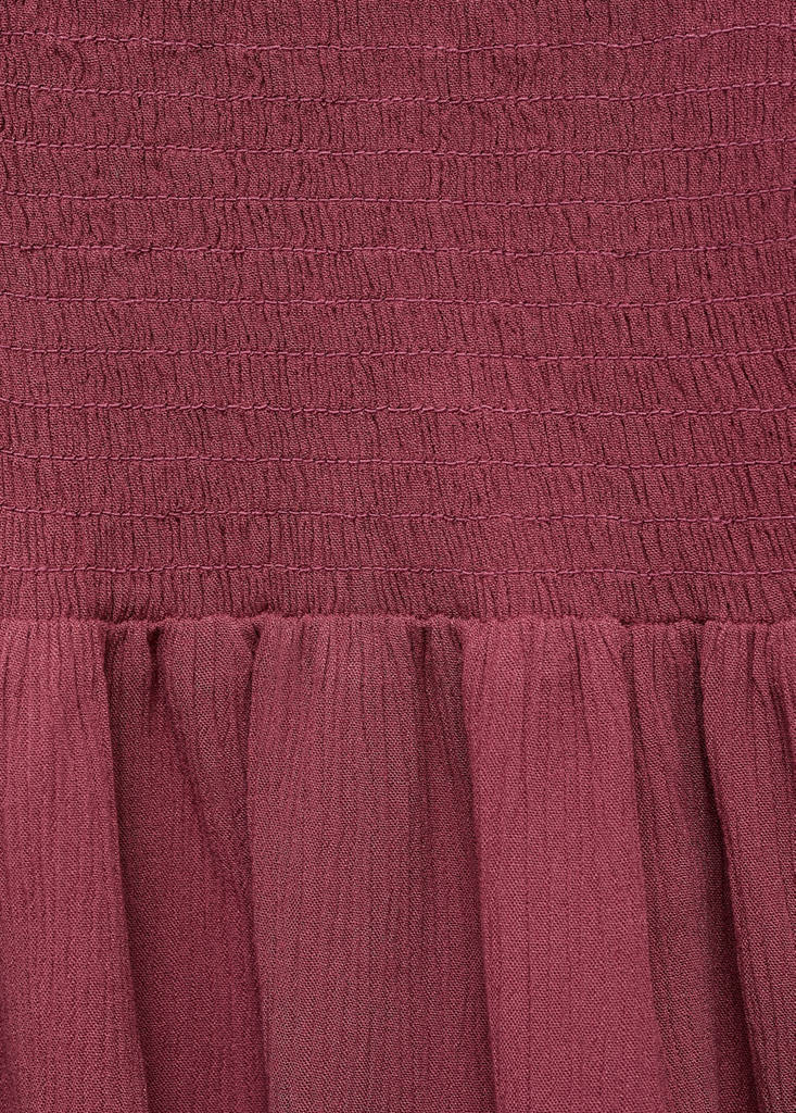 Ruched flowing blouse — Maroon