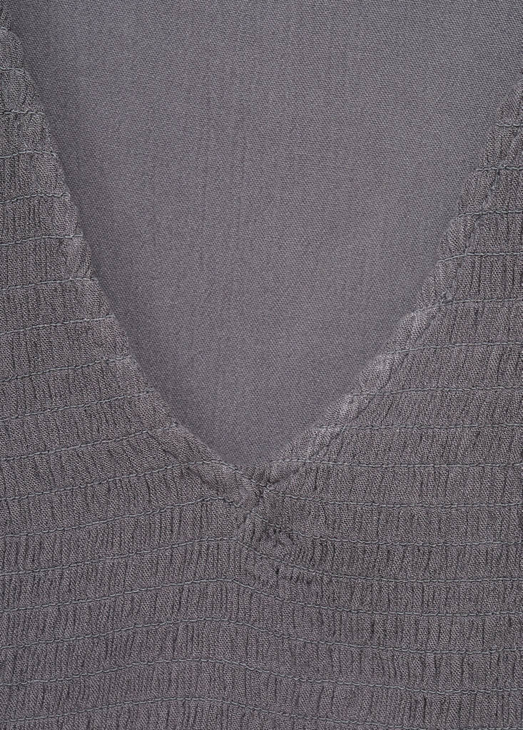 Ruched flowing blouse — Charcoal