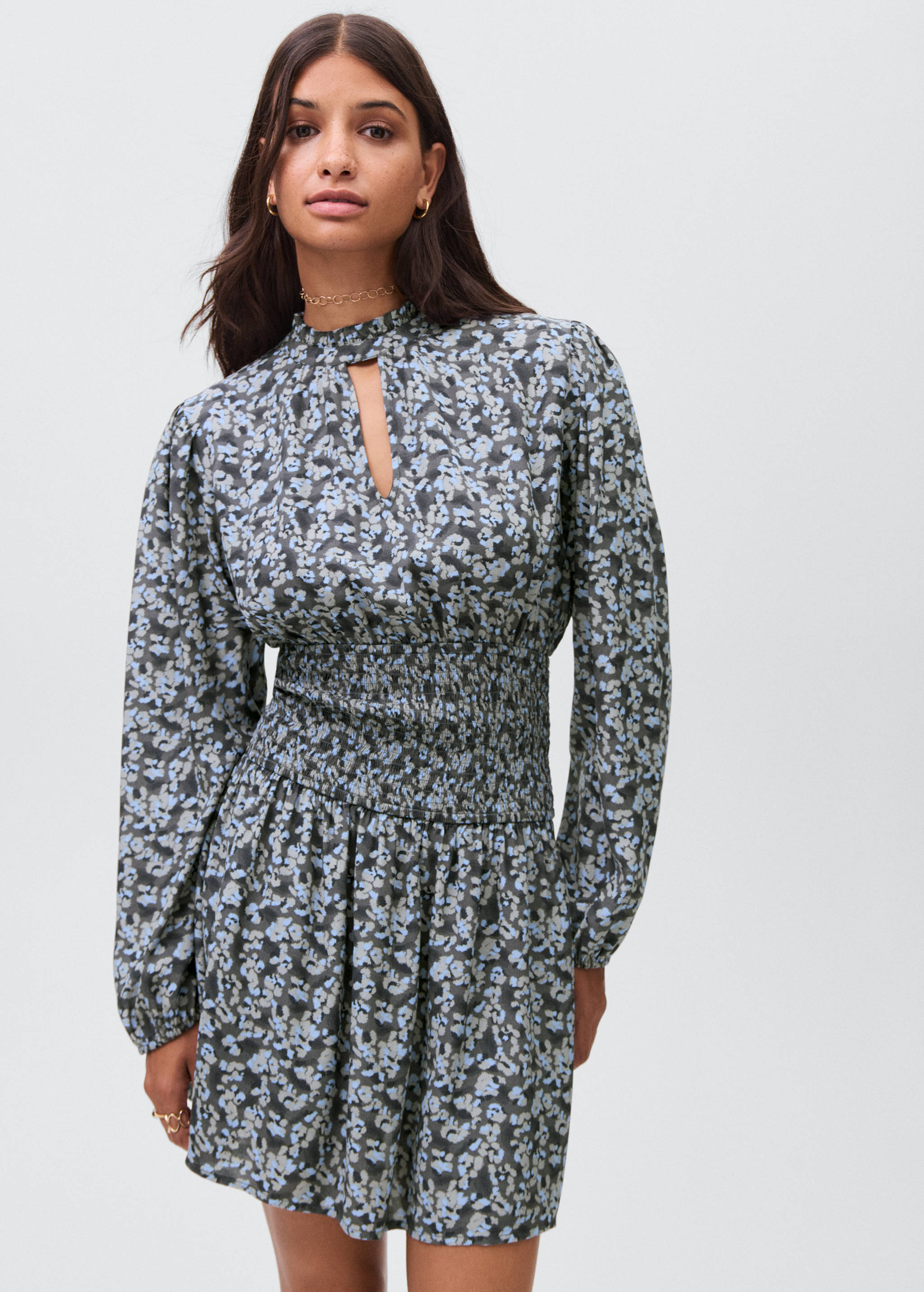 Flowy printed dress - Medium plane