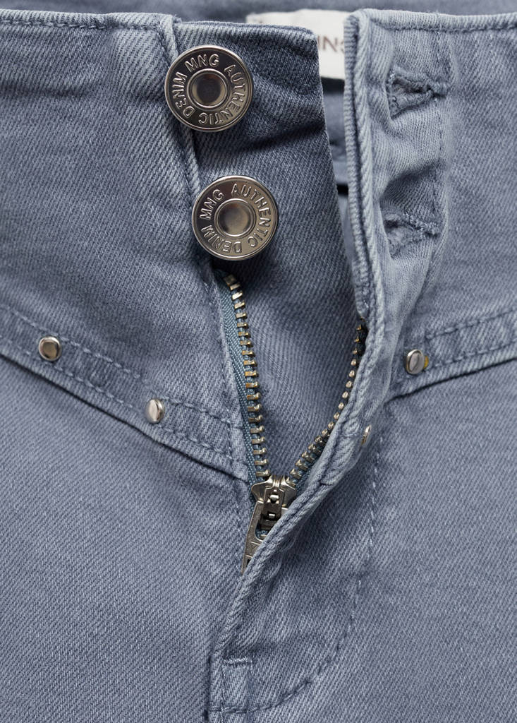 Low-waist studded jeans — Blue