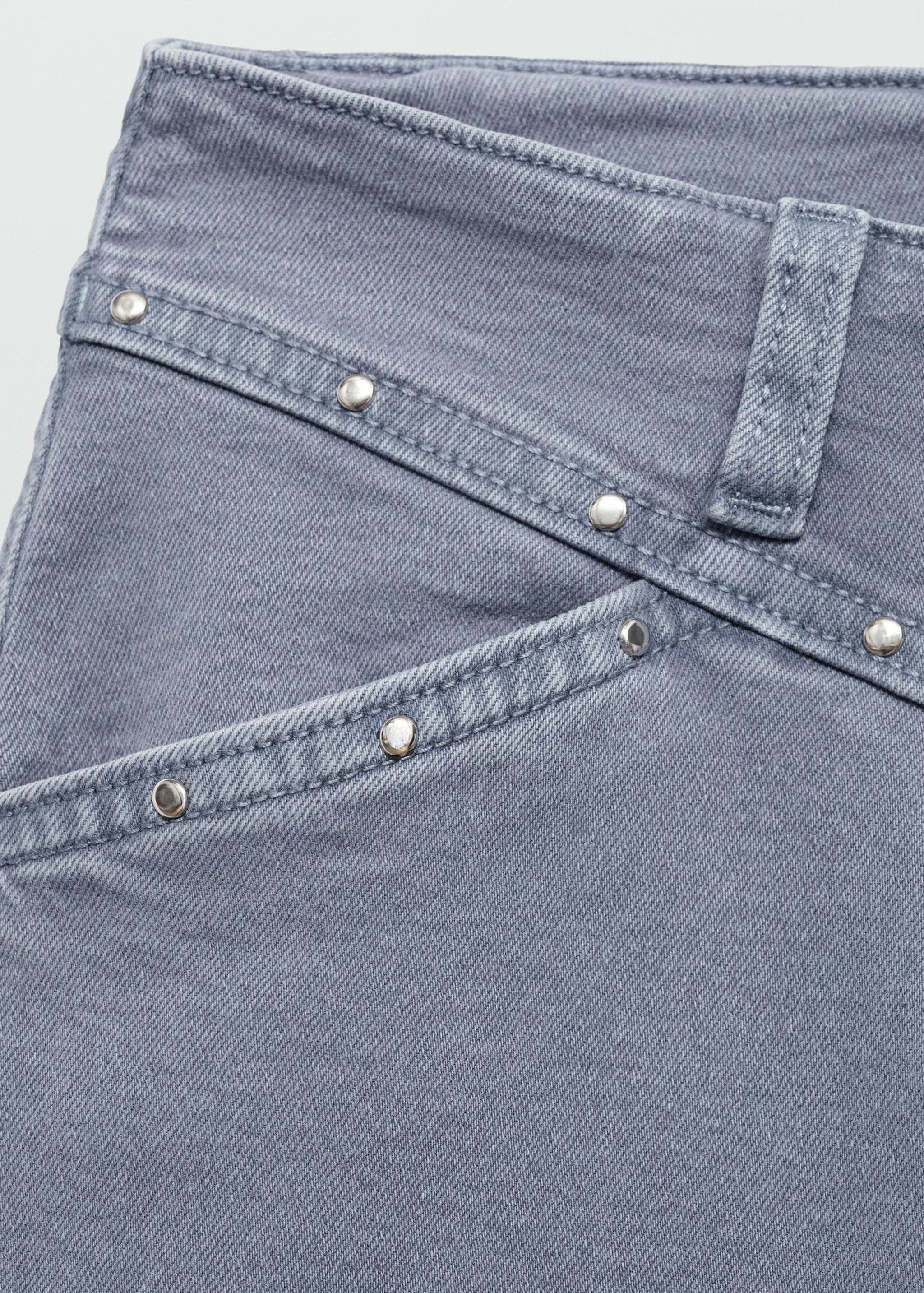 Low-waist studded jeans - Details of the article 0