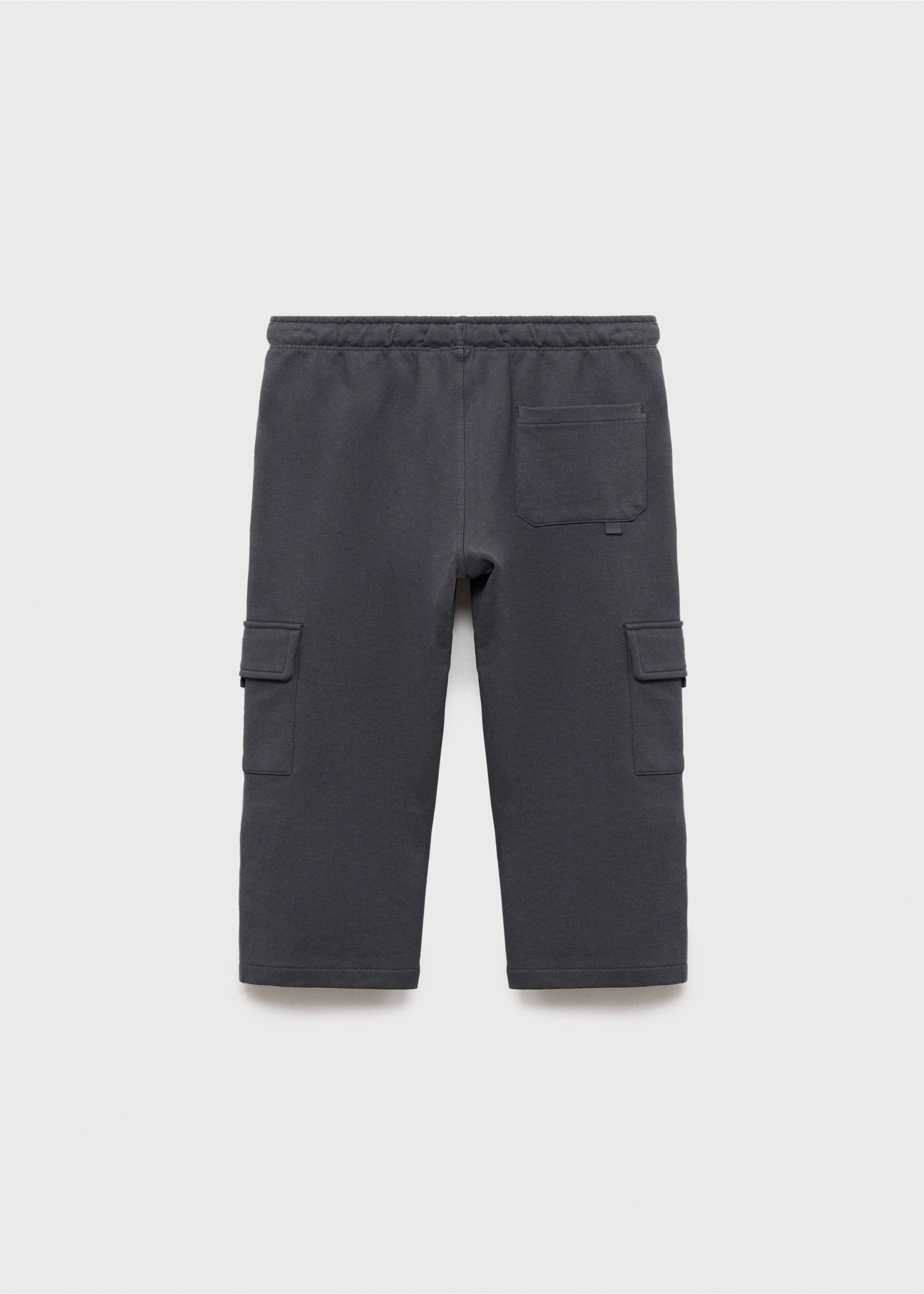 Cargo joggers with drawstring - Reverse of the article, Charcoal. Ref: 17045798-00.