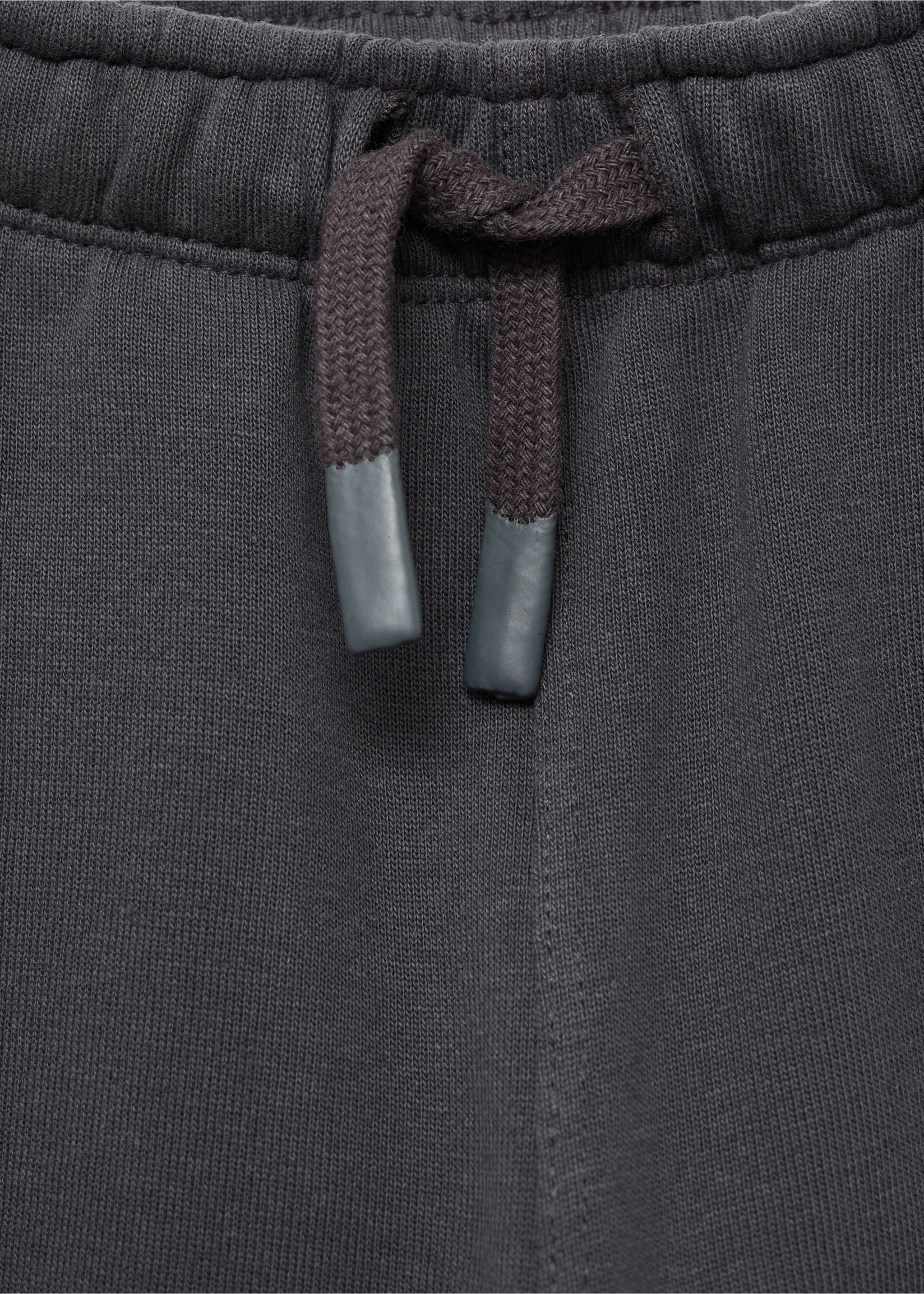 Cargo joggers with drawstring - Details of the article 8, Charcoal. Ref: 17045798-00.