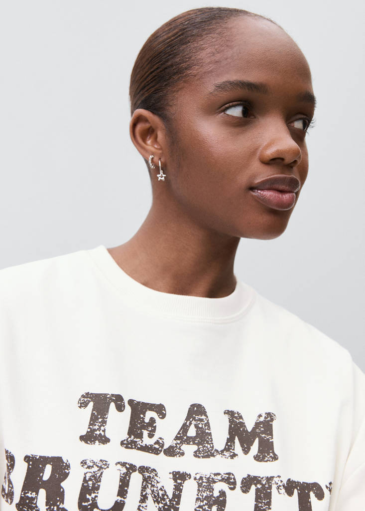 Printed cotton sweatshirt — Off White