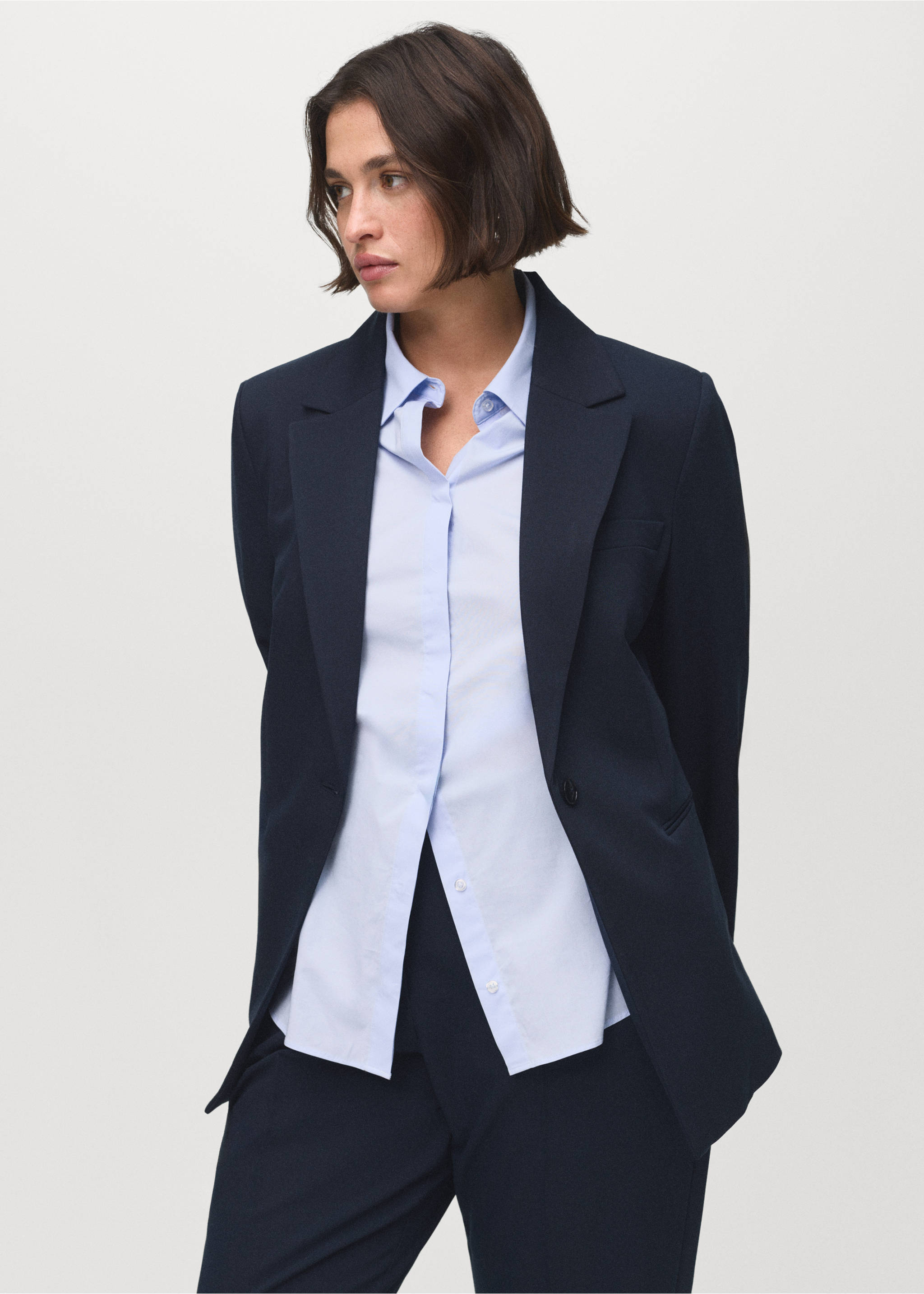 Blazer traje entallada - Detalle del artículo 5, Azul marino. Ref: 17045806-00.