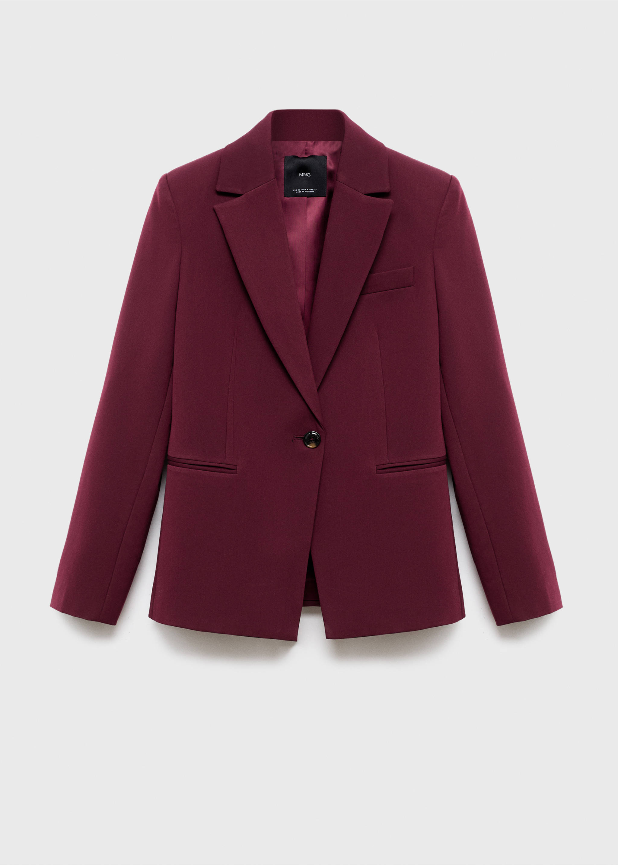 Blazer traje entallada - Artículo sin modelo, Vino. Ref: 17045806-00.