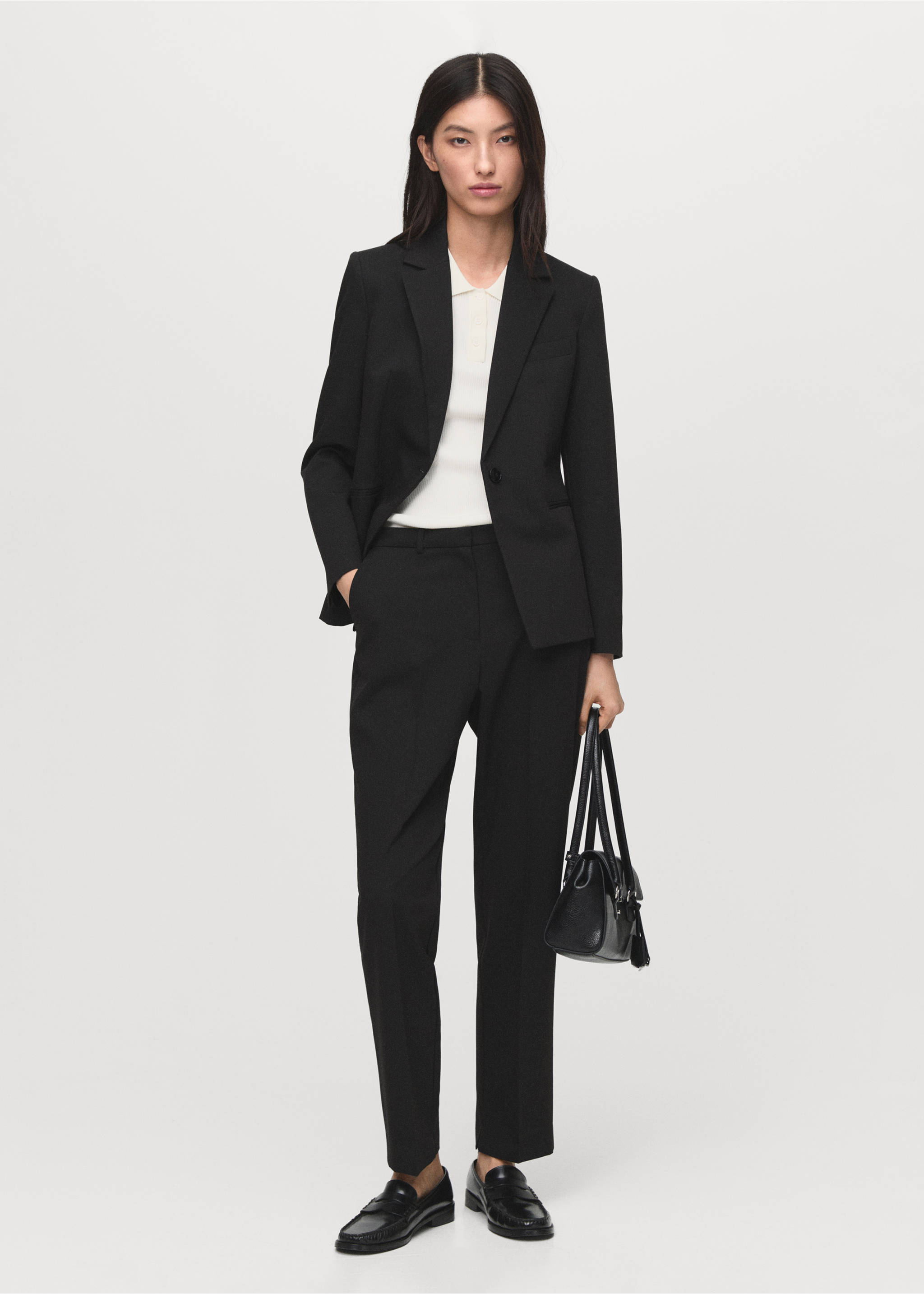 Fitted suit blazer - General plane, Black. Ref: 17045806-00.