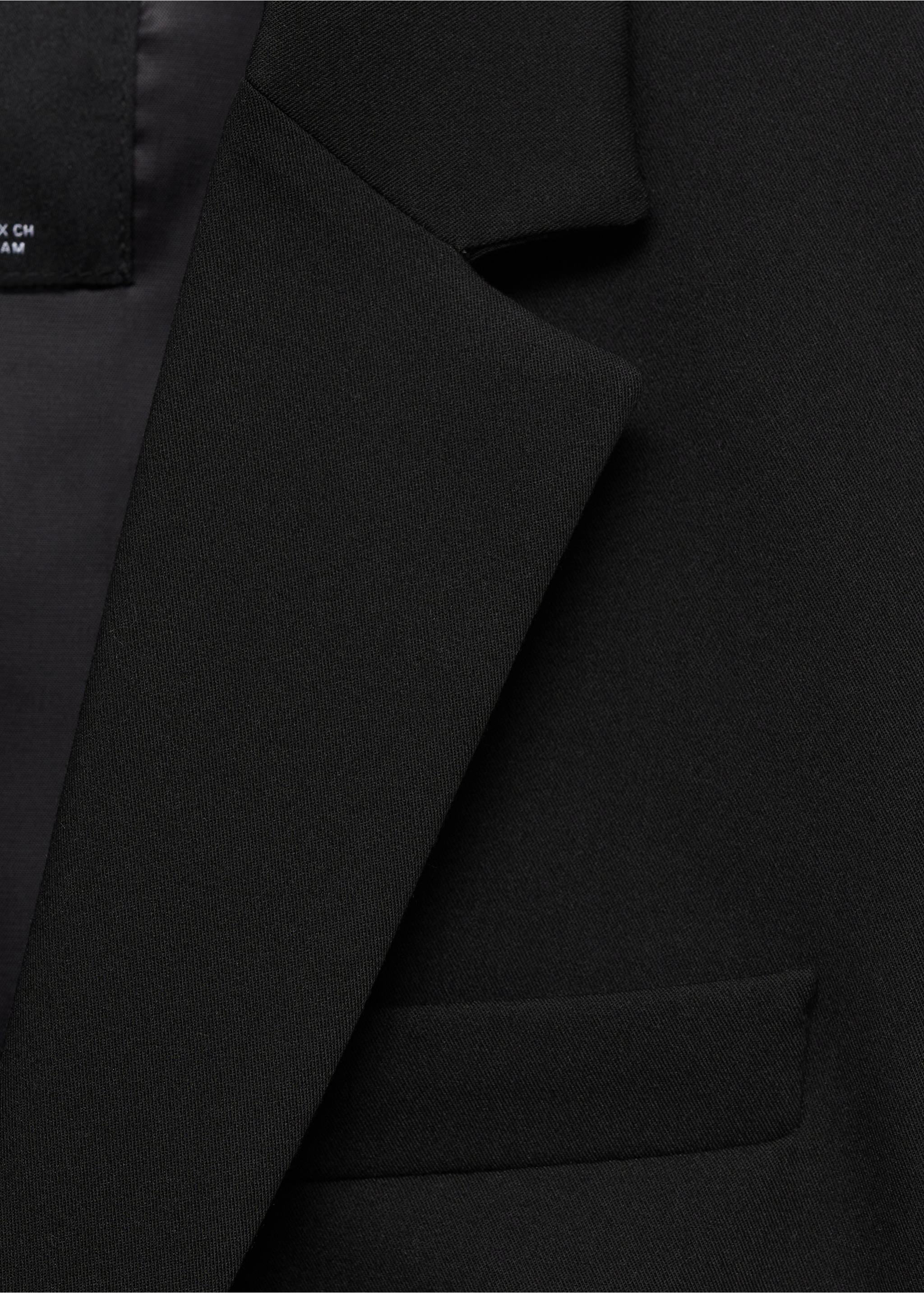 Fitted suit blazer - Details of the article 0, Black. Ref: 17045806-00.