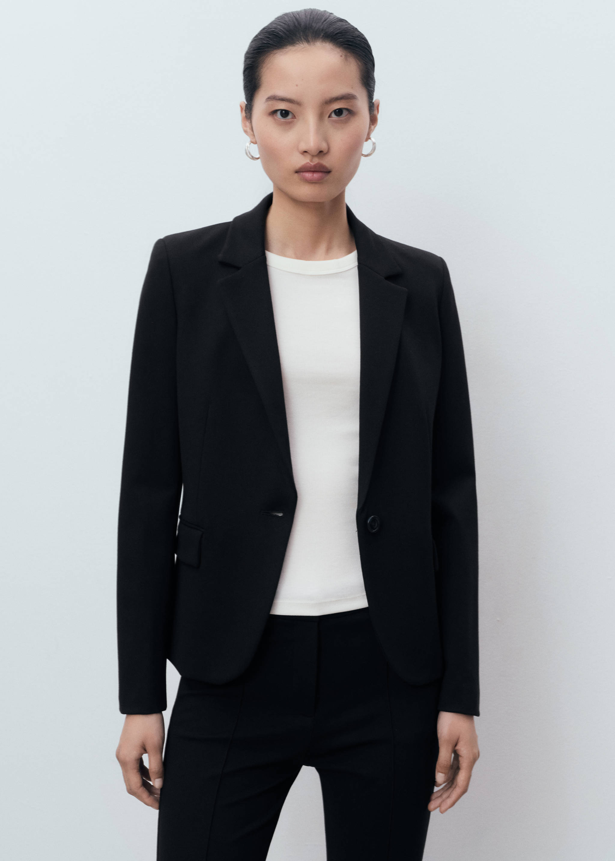 Straight mid-rise trousers - Medium plane